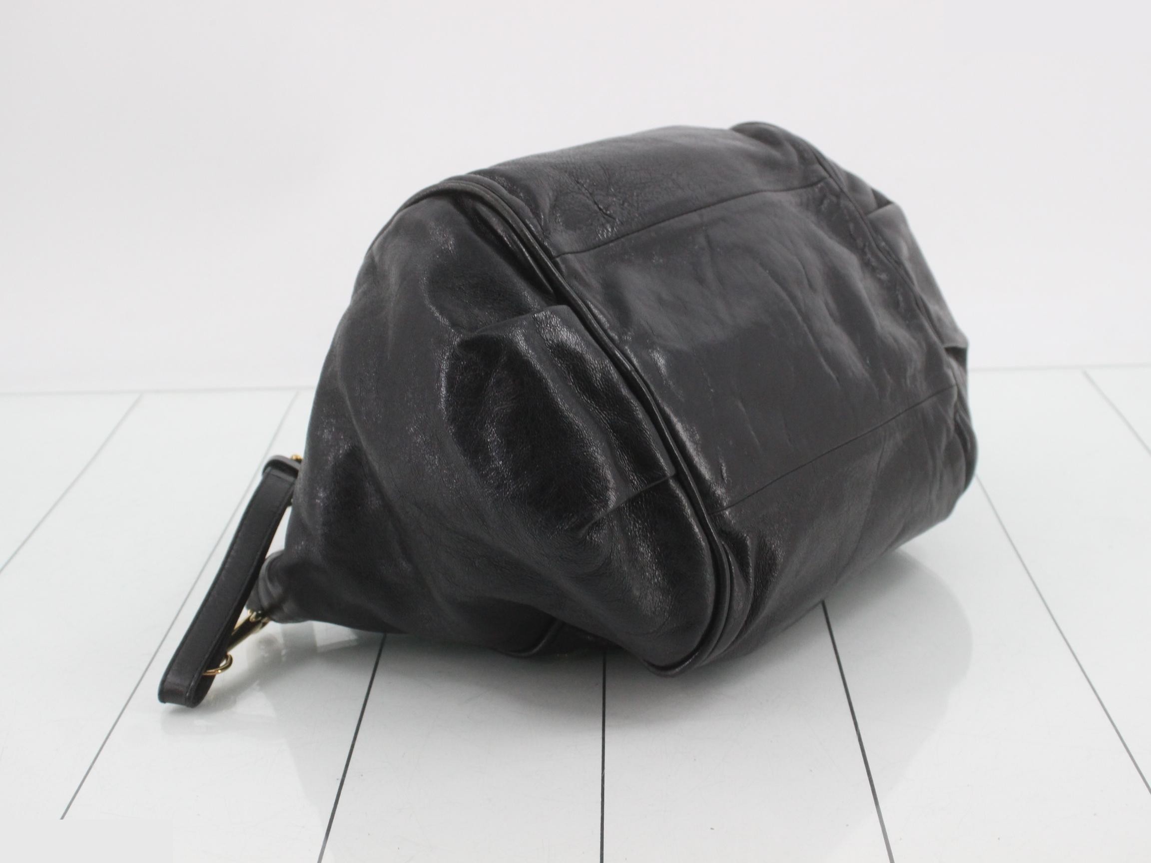Ethel 2-way Shoulder Bag, Black Leather — view 5