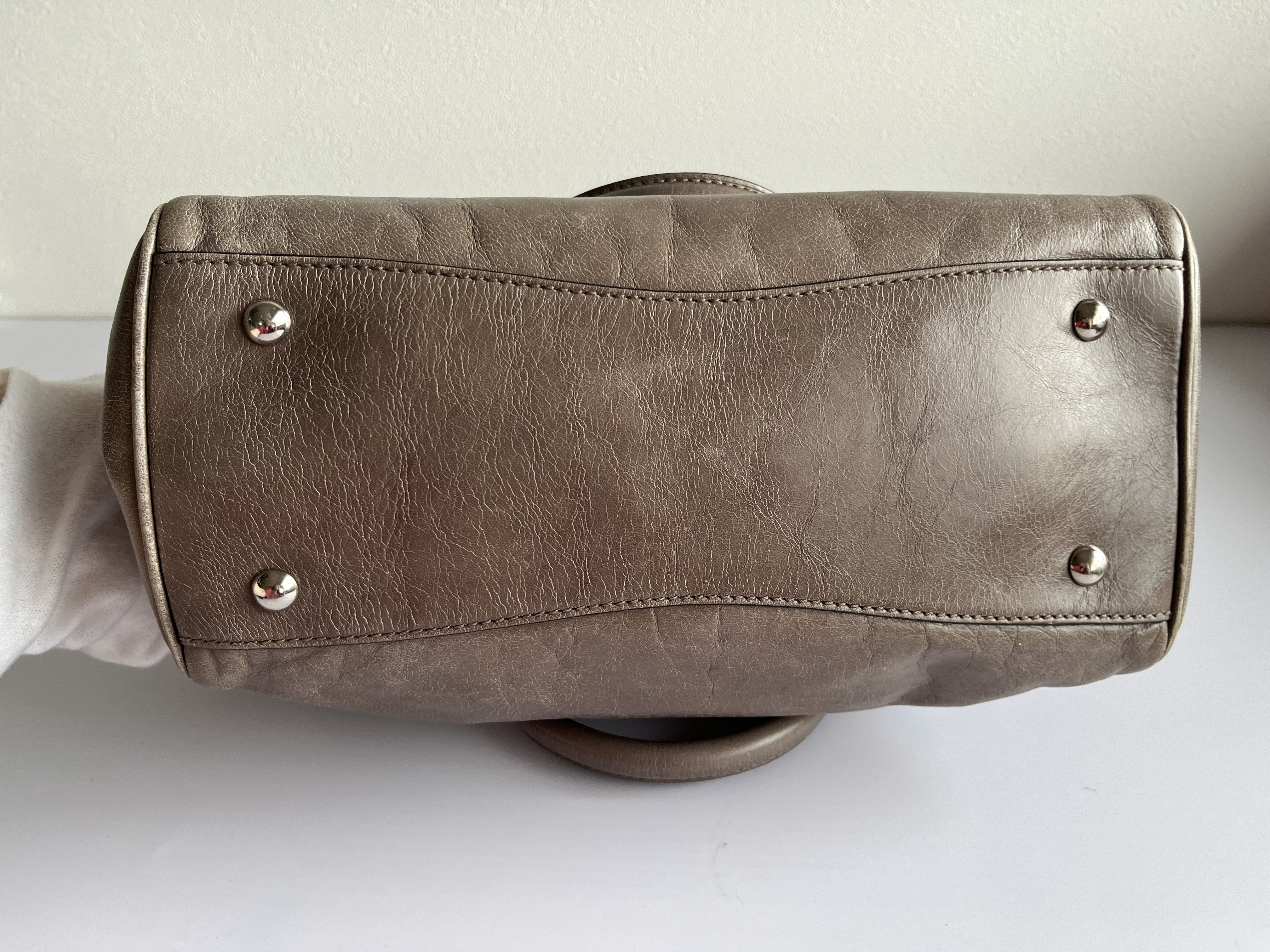 Vitello Luxe 2-Way Handbag with Shoulder Strap — view 4