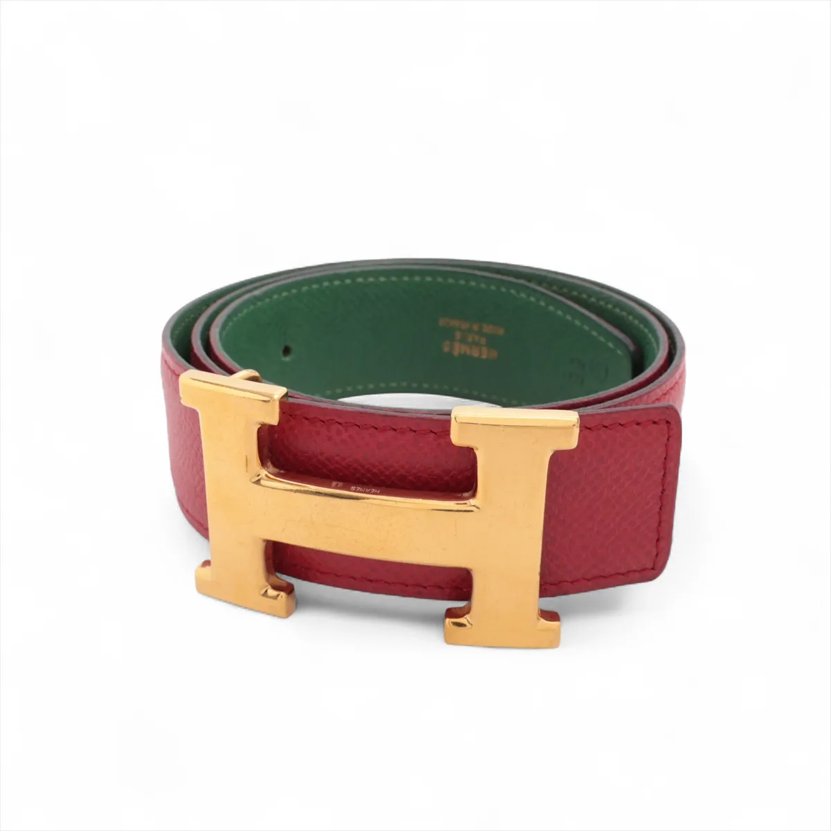 H-belt W:1993 Belt 65 Leather x GP Red x Green