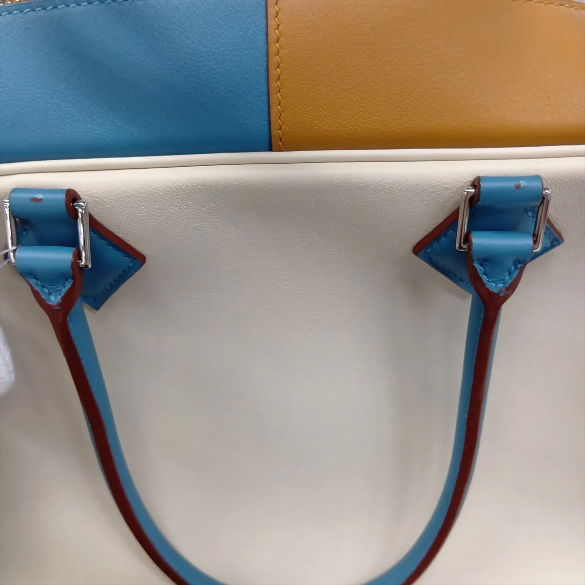[Individually packaged] Hermes Plume 32, Veau Swift leather, Craie x Blue Jean x Natural Sable x Cassis, Silver hardware R: 2014 — view 15