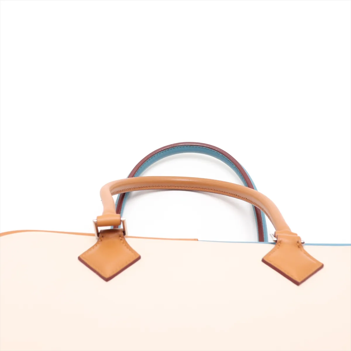 [Individually packaged] Hermes Plume 32, Veau Swift leather, Craie x Blue Jean x Natural Sable x Cassis, Silver hardware R: 2014 — view 6