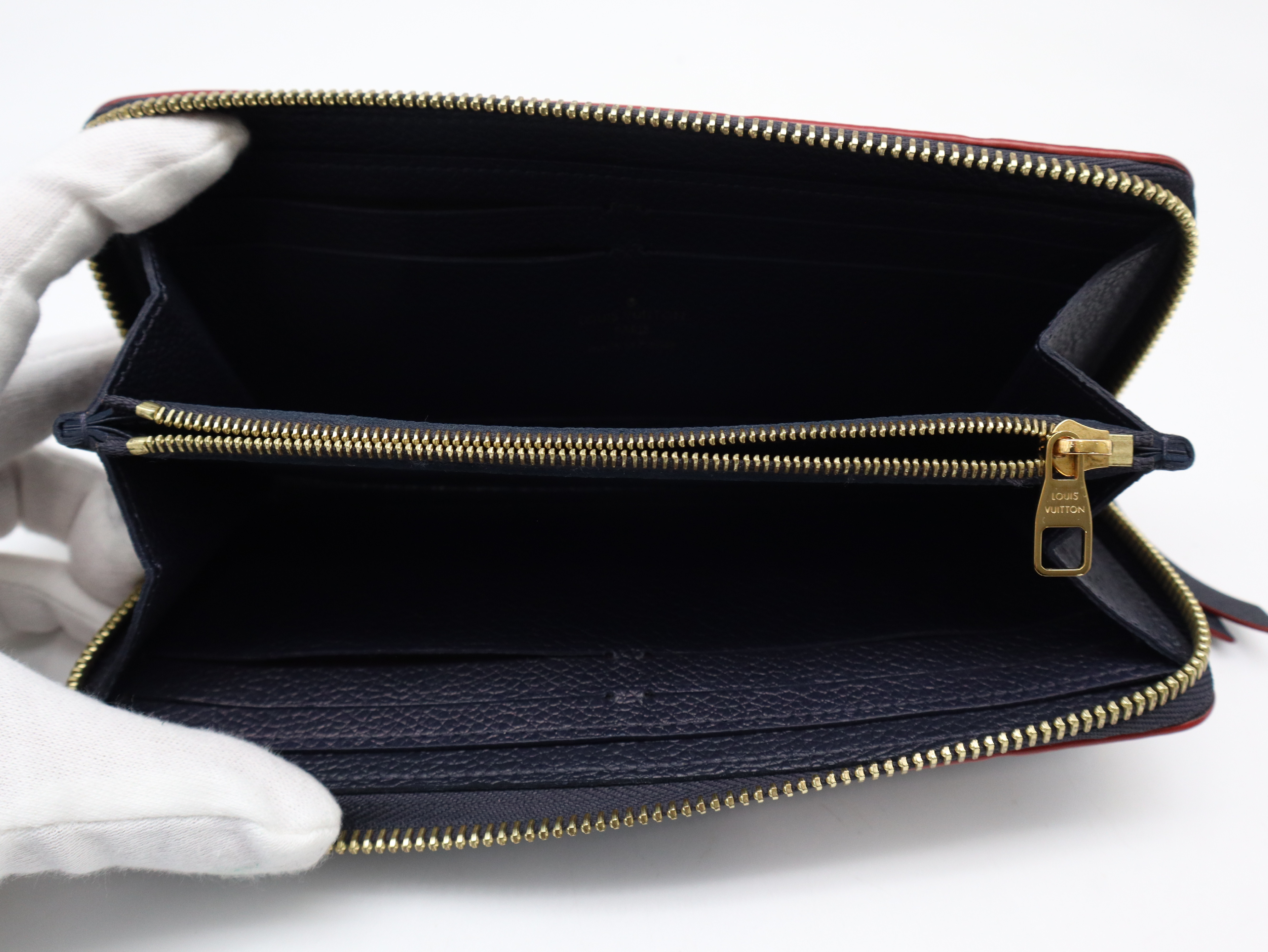 M69415 Monogram Empreinte Portefeuille Clemence Marine Rouge Wallet — view 8