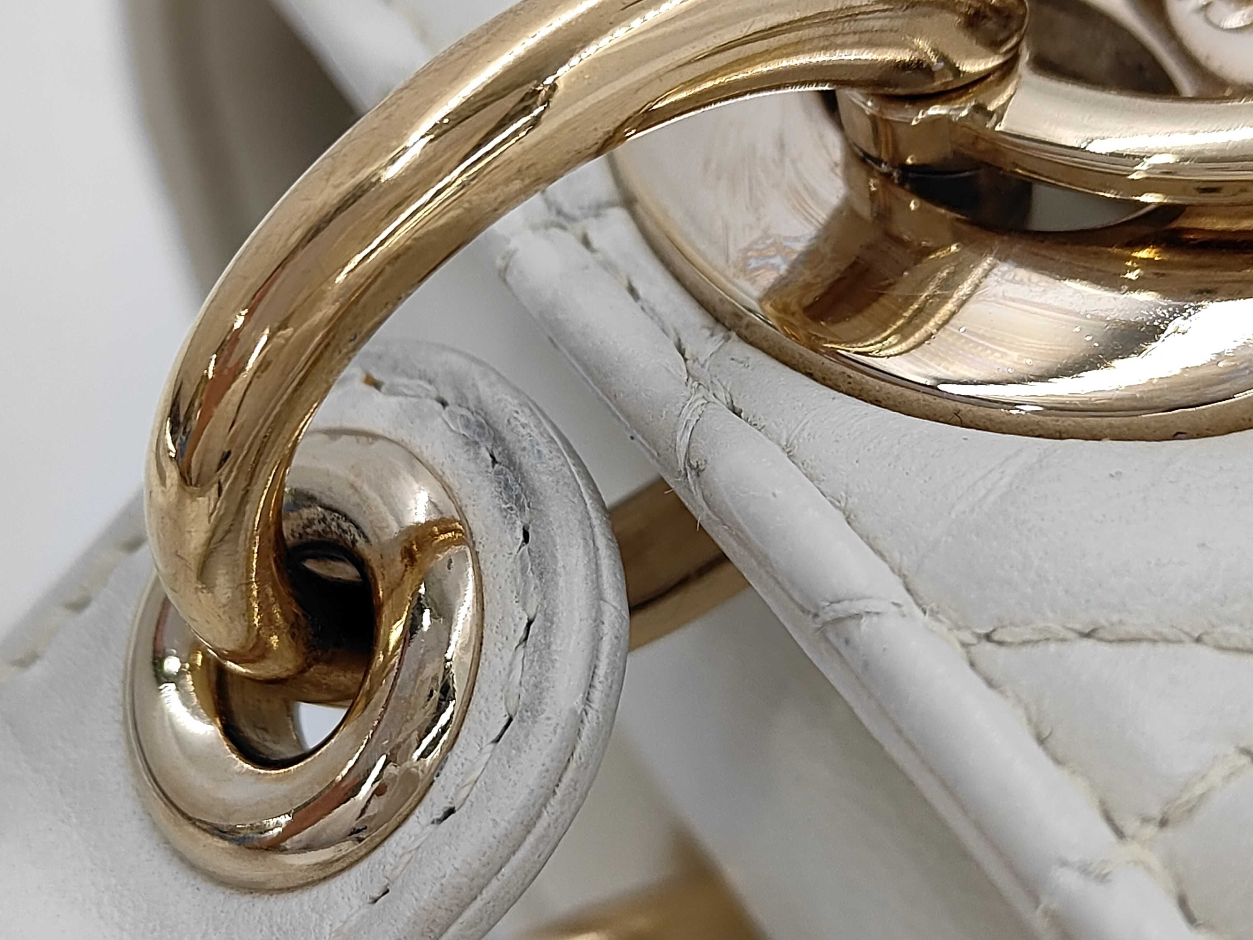 Lady Dior MYABC Lambskin Cannage White Handbag — view 6