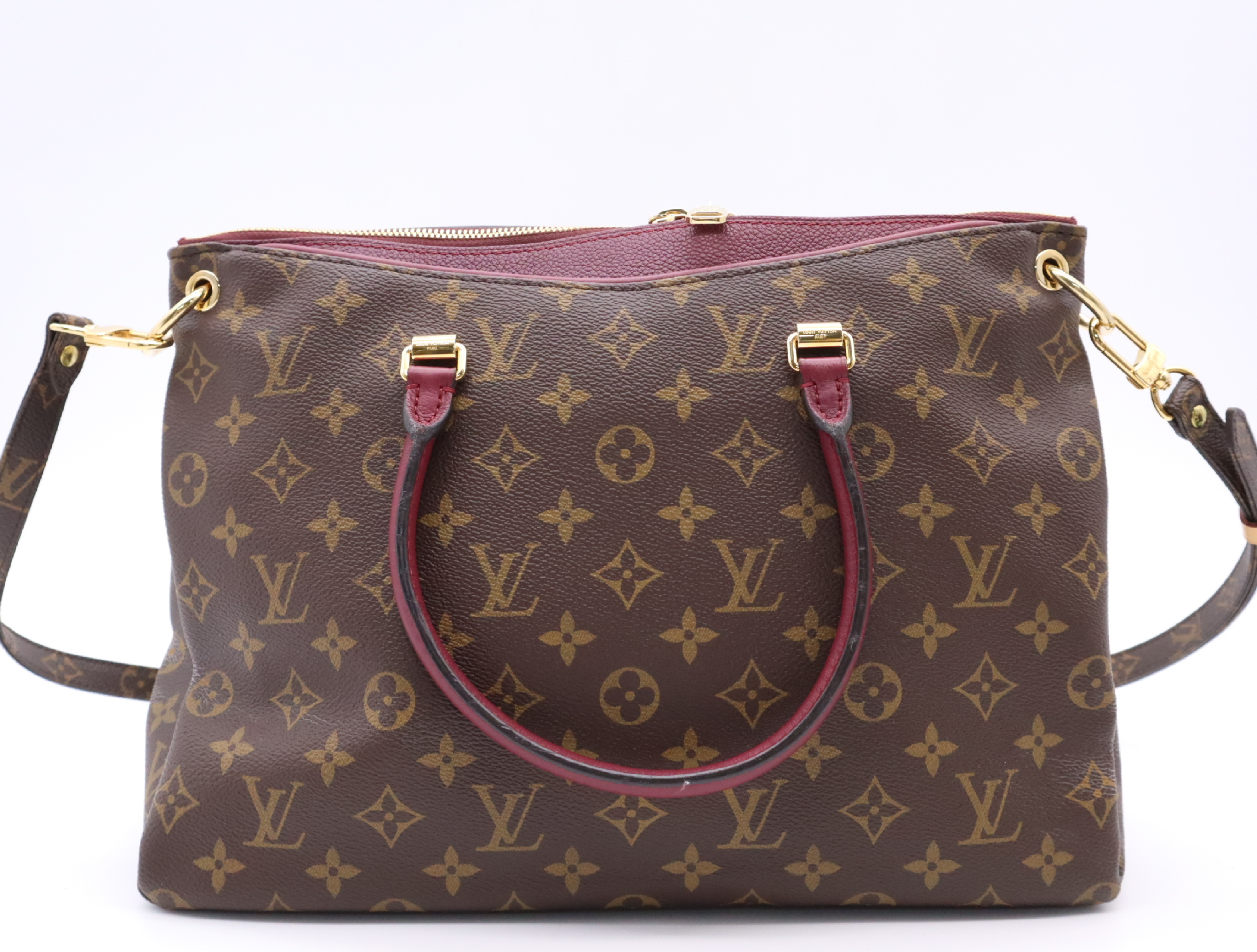 M43705 Monogram Pallas Rose Bruyère Handbag with Shoulder Strap and Dust Bag — view 2