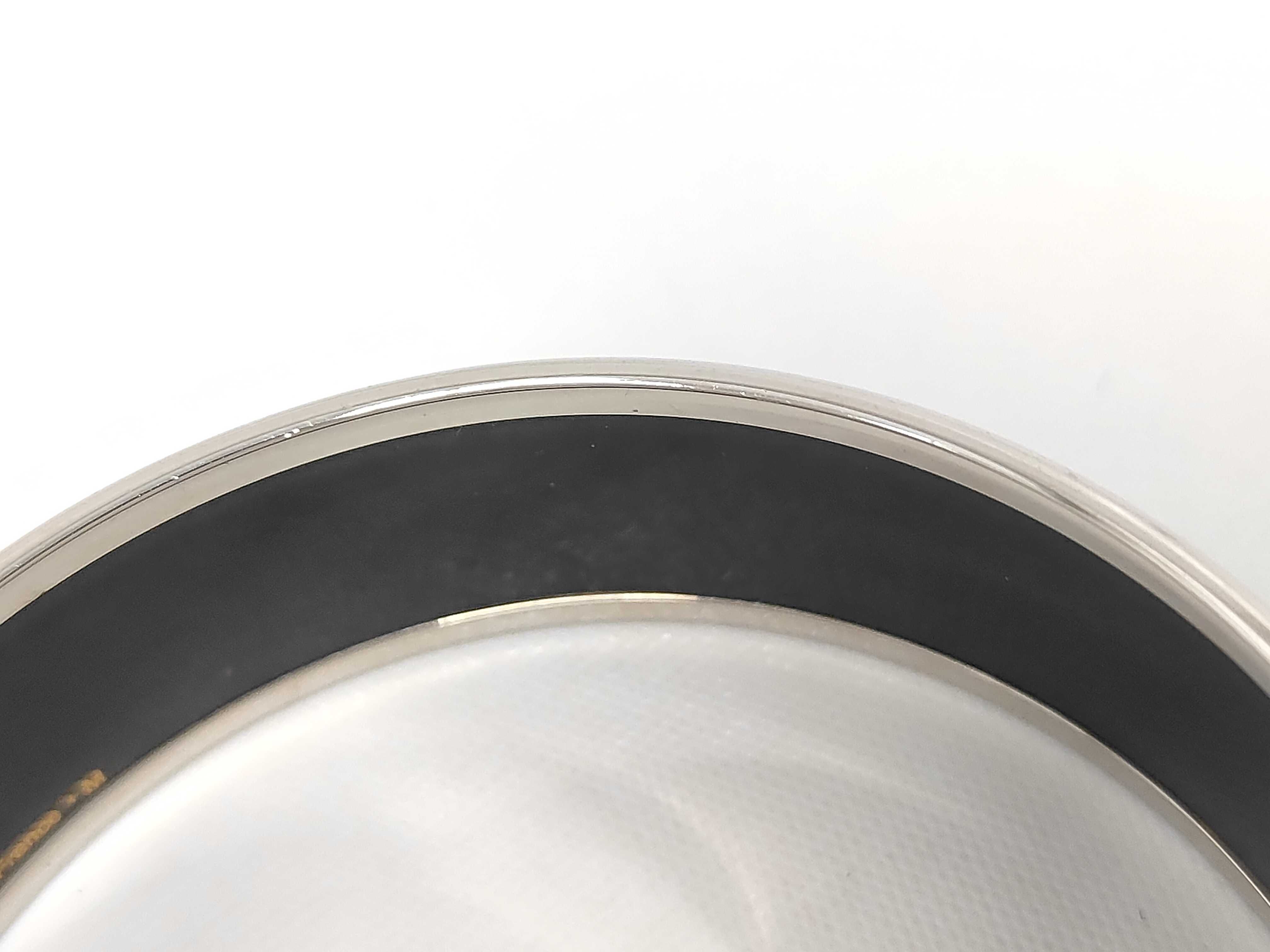 Silver Green Multicolor Metal Enamel Bangle Bracelet — view 6