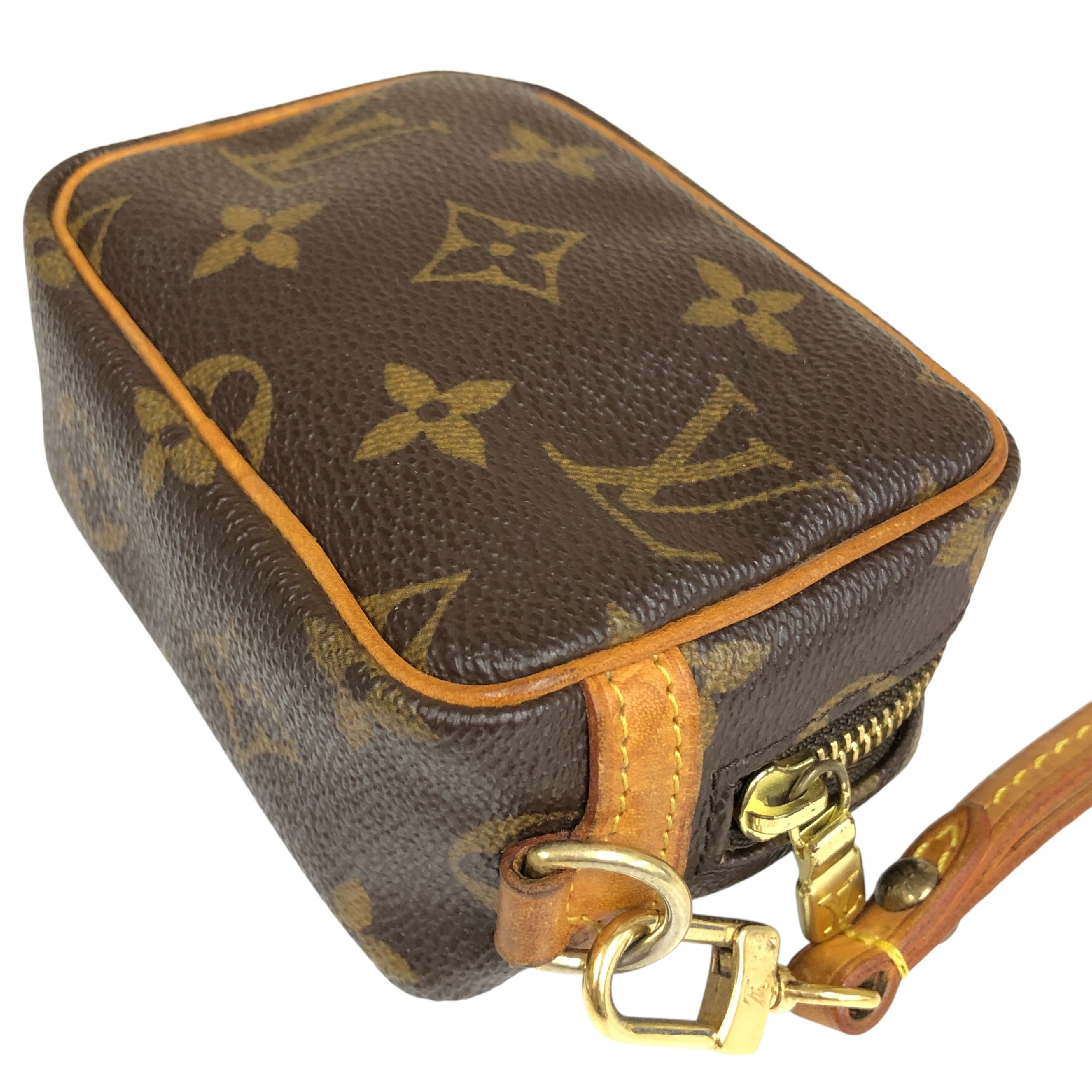 Monogram Trouse Wapiti Pouch M58030 with Hand Strap FE0045 Cosmetic Pouch, Makeup Pouch, Small Item Case, Multi-purpose Case, Made in France — view 6