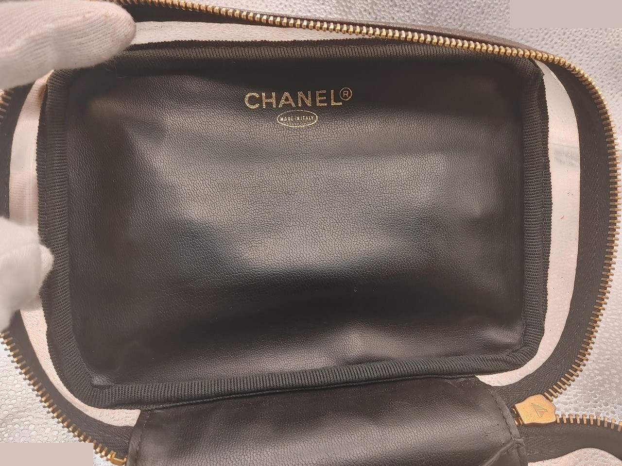 Coco Mark Vanity Bag, Vinyl/Lambskin, Clear/Black — view 8