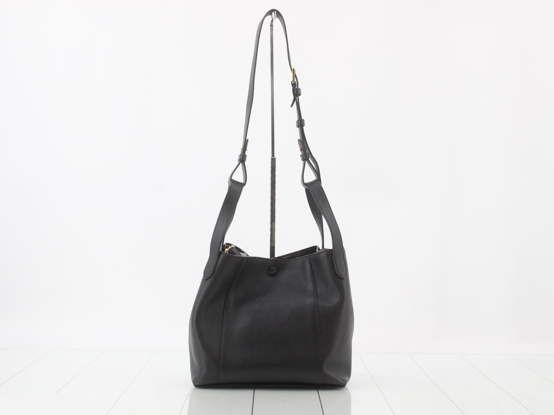 Signature Leather 2-Way Handbag, Black, Lucky Star — view 2