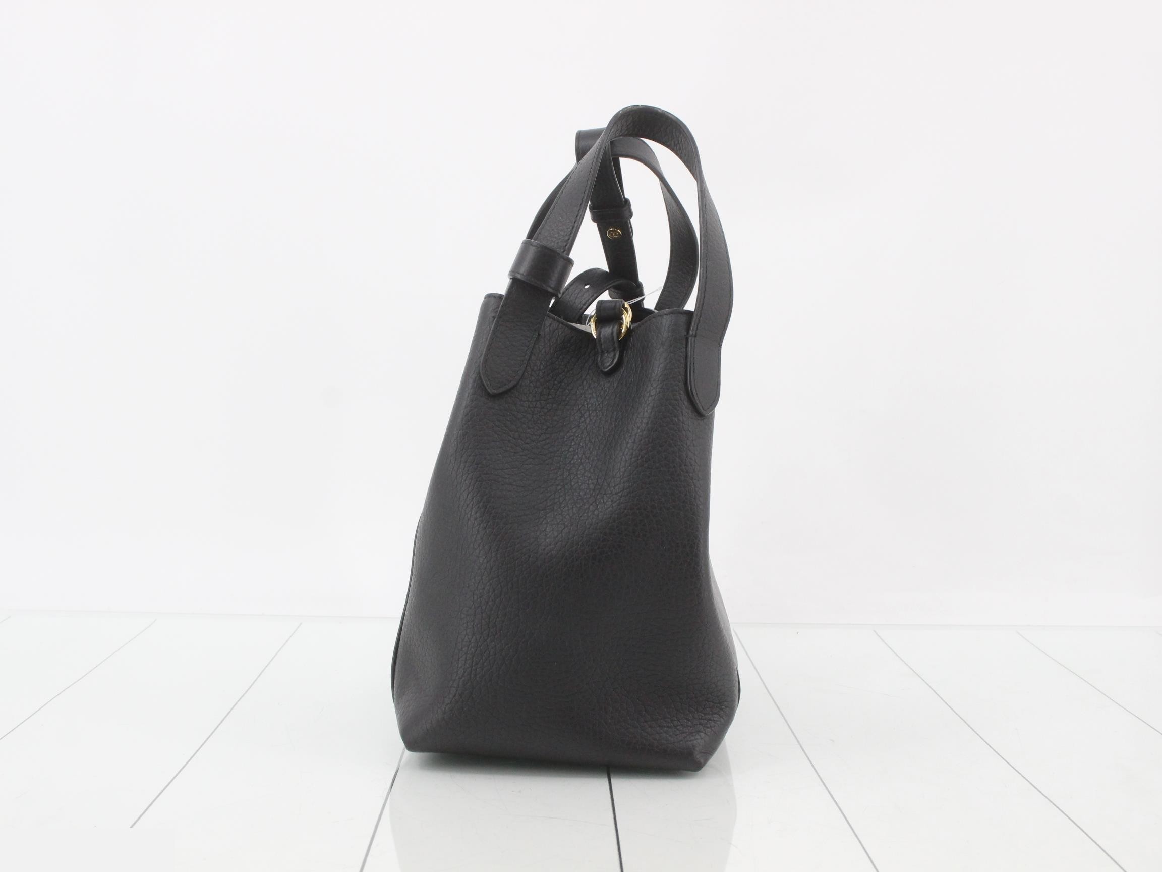 Signature Leather 2-Way Handbag, Black, Lucky Star — view 3
