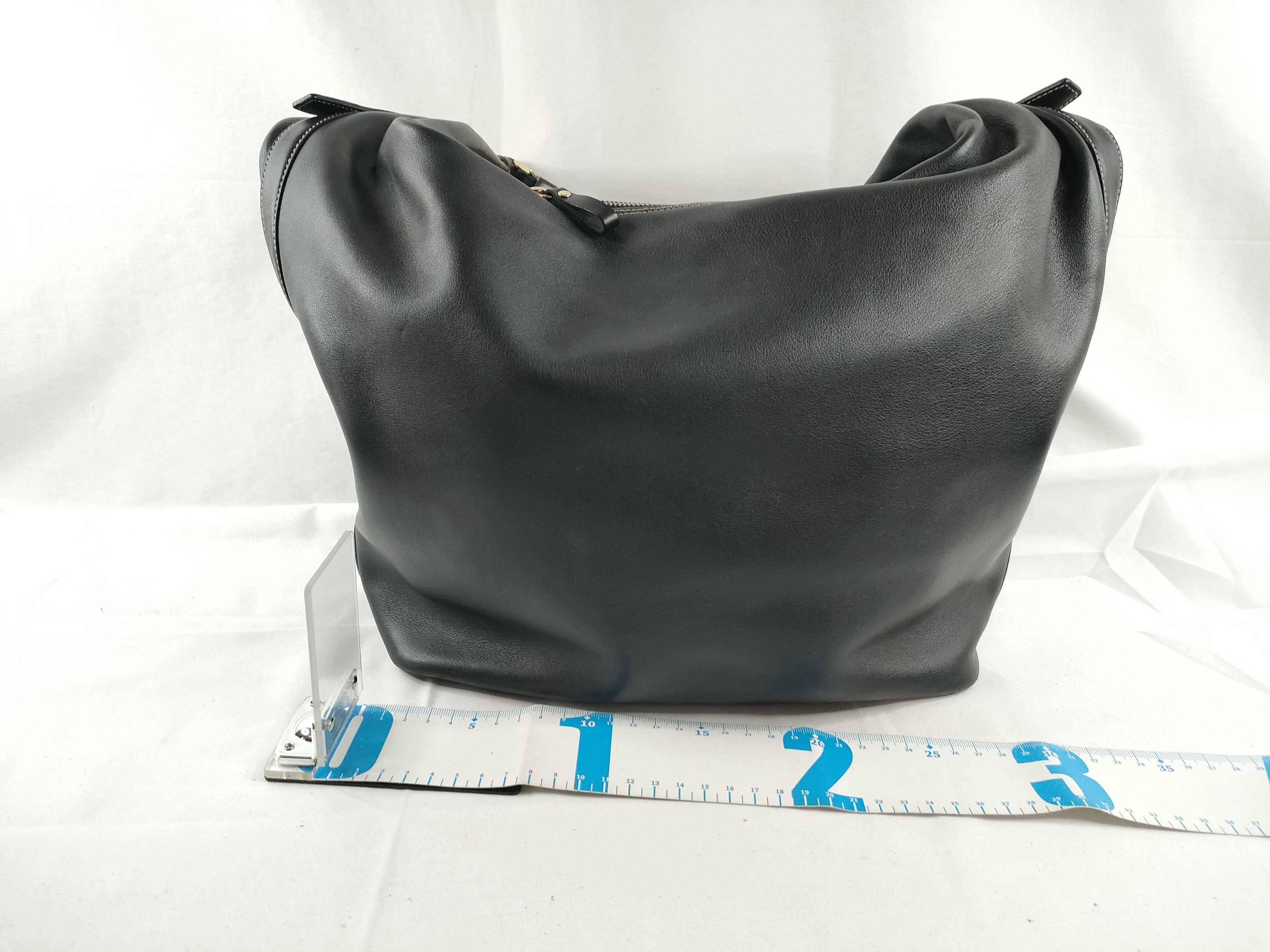 Leather Half-Moon One-Shoulder Bag (Serial Number) — view 2