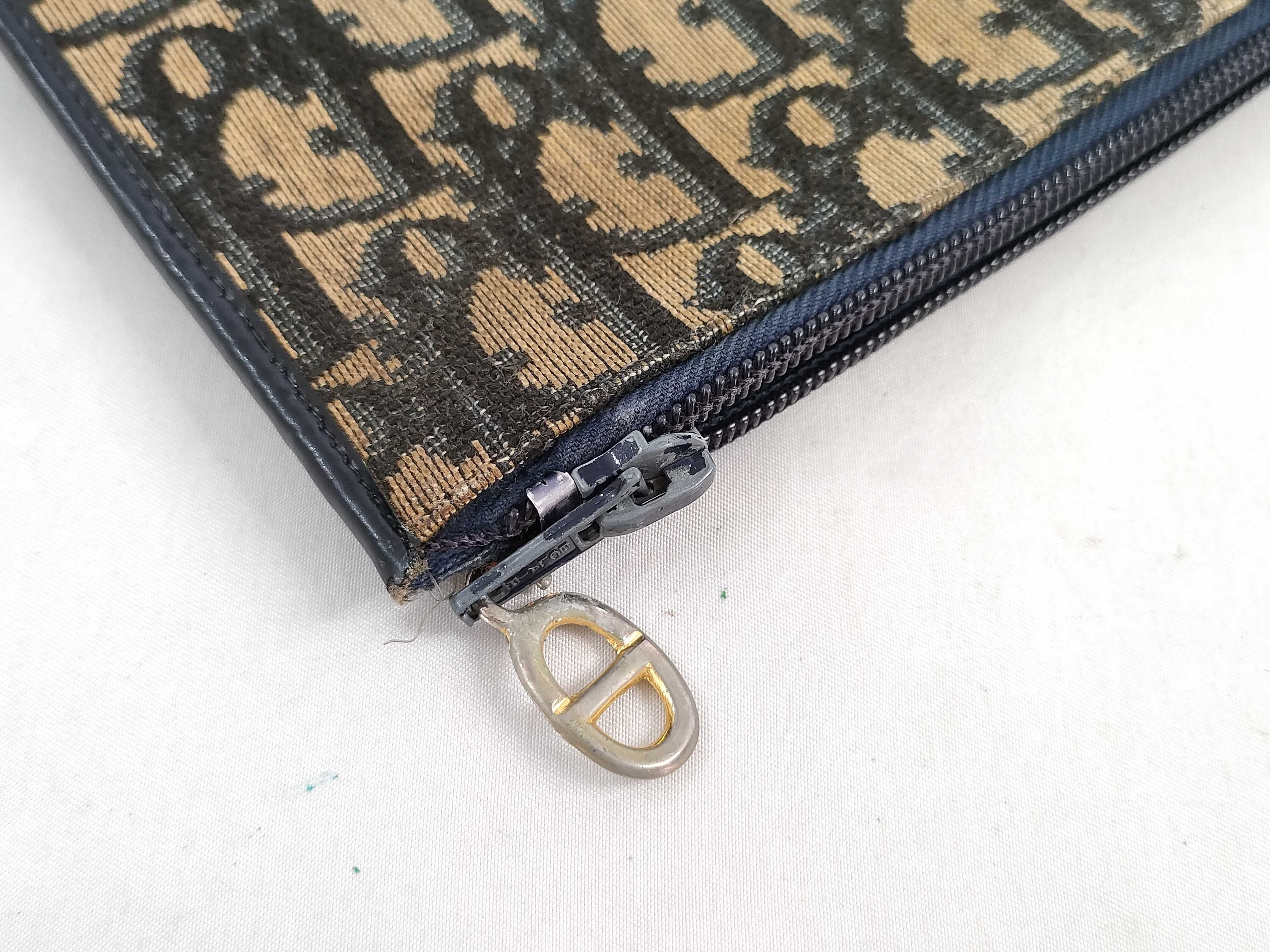 Trotter Dior CD Logo Oblique Trotter Second Bag Clutch Bag Pouch — view 9