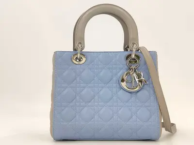 Lady Dior Cannage Lamb Shoulder Handbag