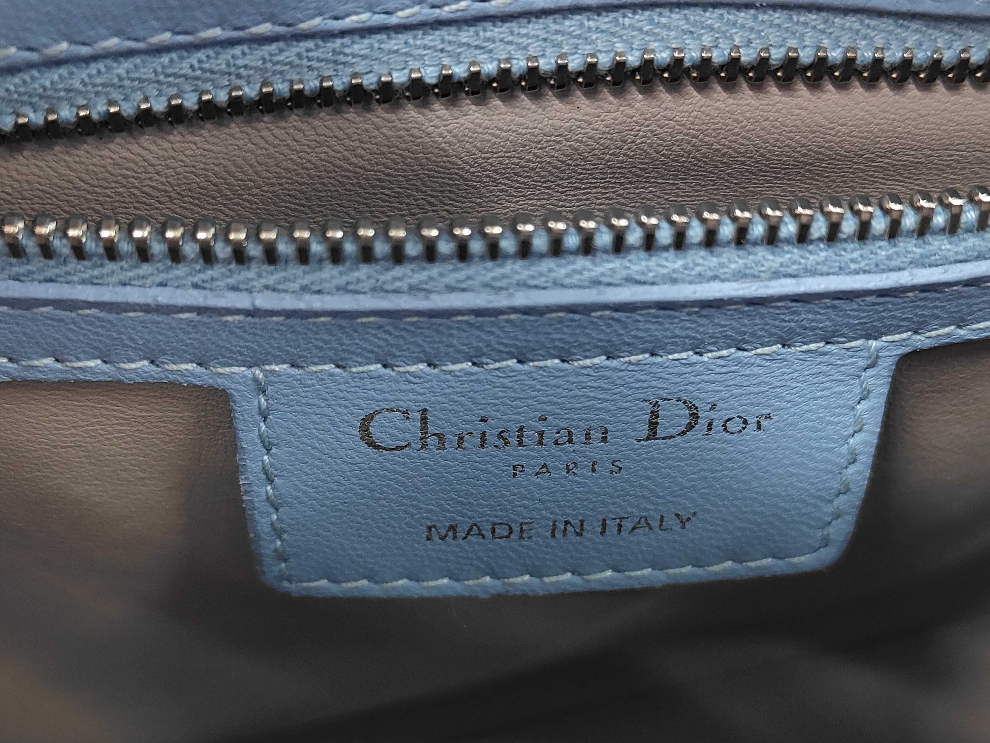 Lady Dior Cannage Lamb Shoulder Handbag — view 10