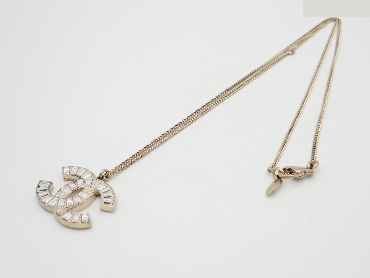 necklace, 10 pieces, Coco Mark, gold, rhinestones, 3cm width — view 3