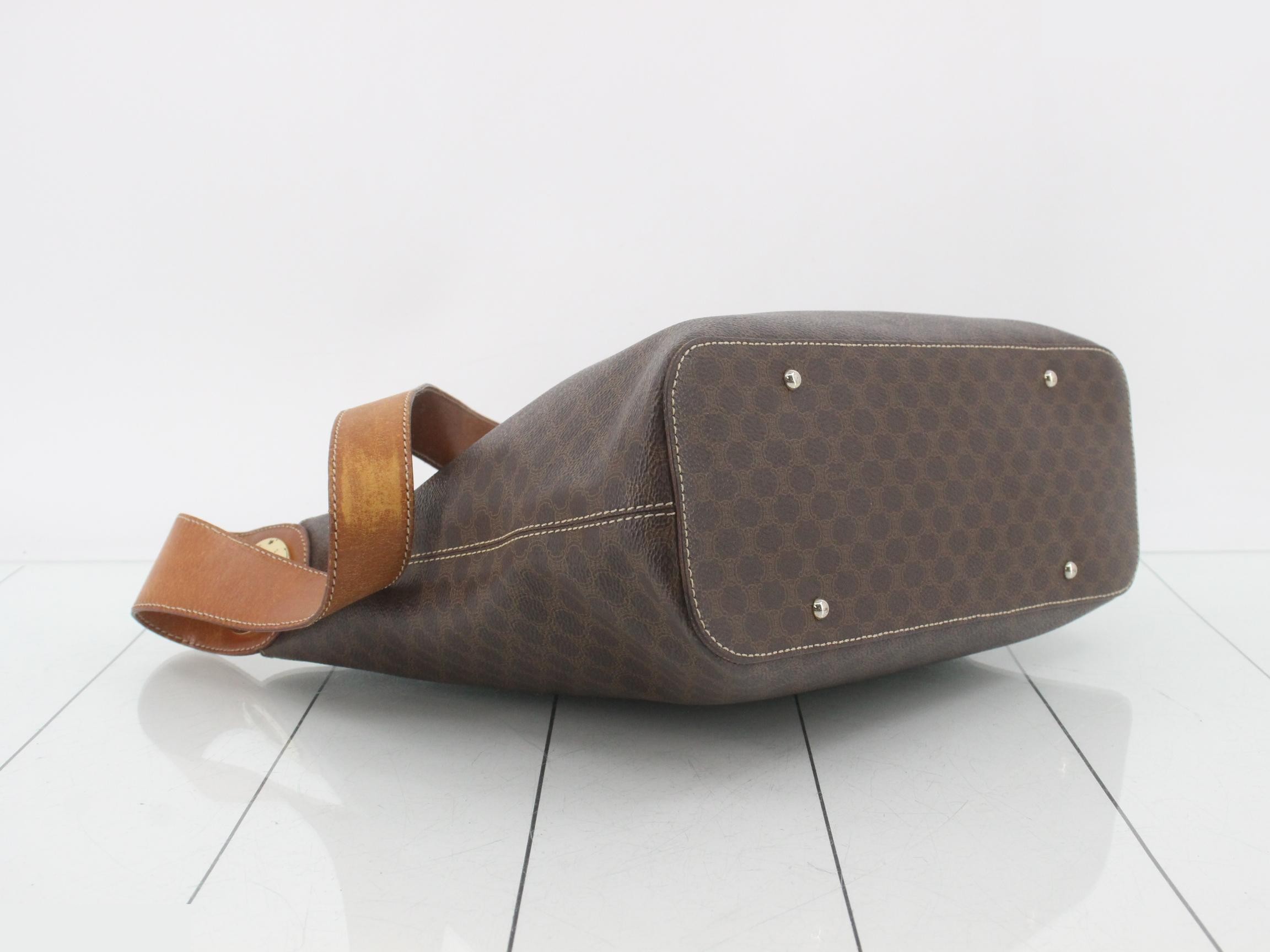 MC98/1 One-Shoulder Bag, Macadam, PVC Canvas, Leather, Brown — view 5