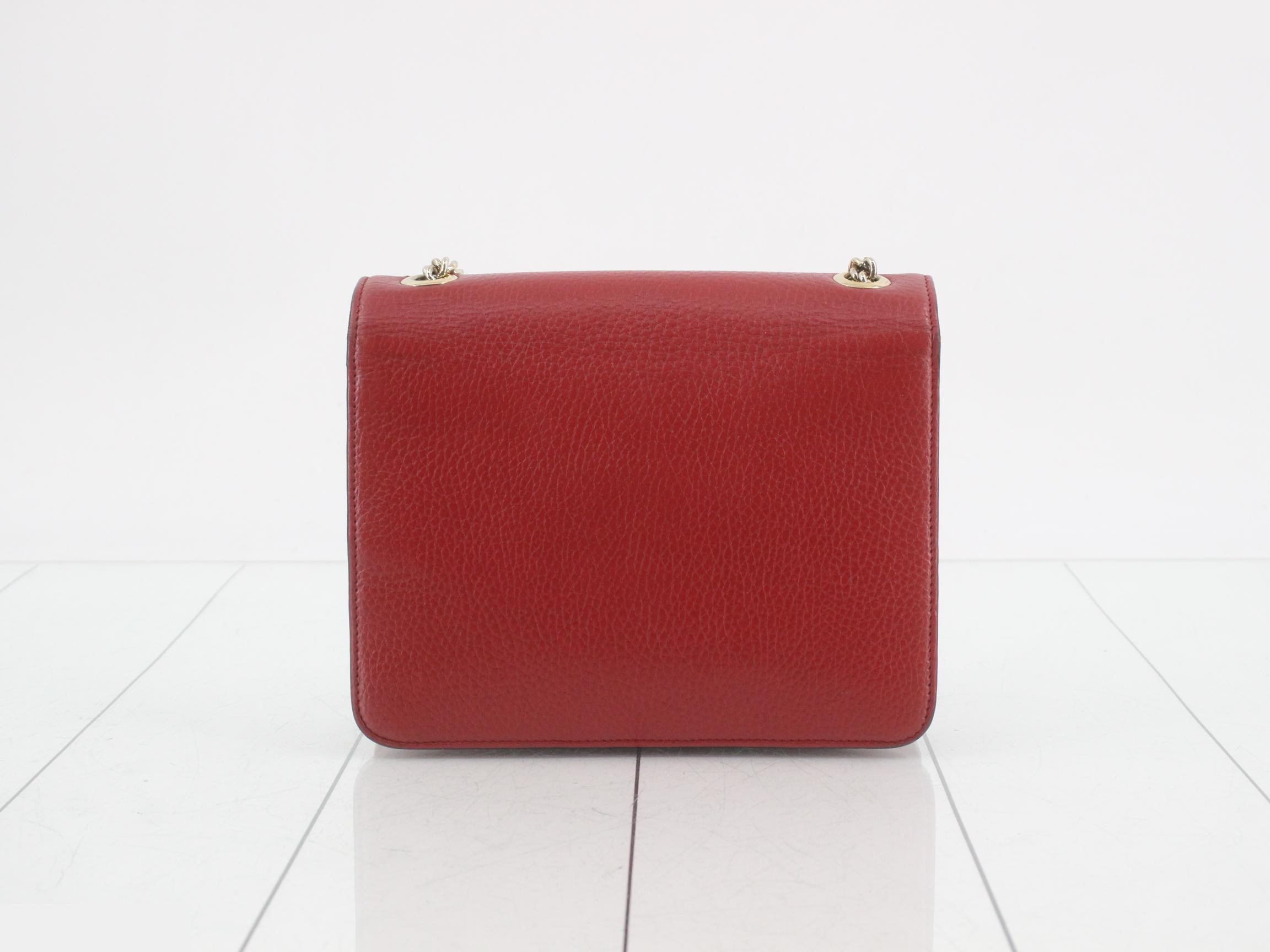 Interlocking G Leather Red — view 2