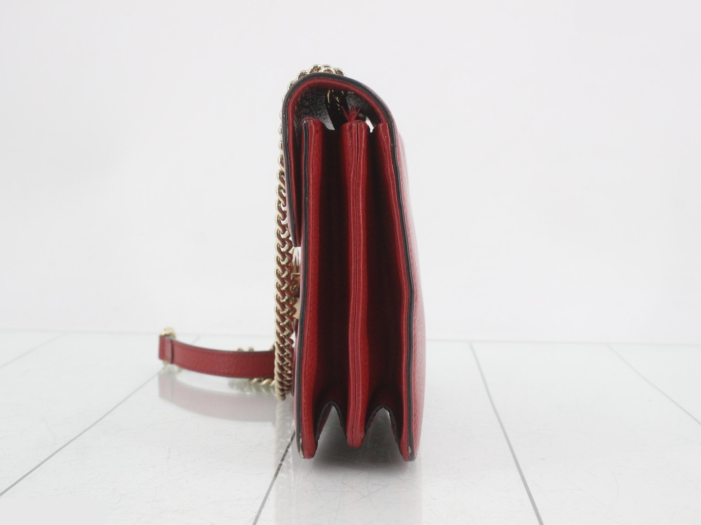 Interlocking G Leather Red — view 3