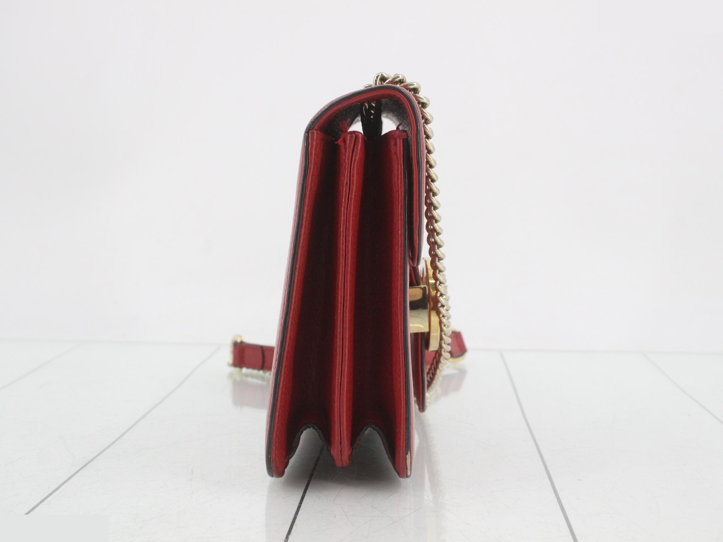 Interlocking G Leather Red — view 4