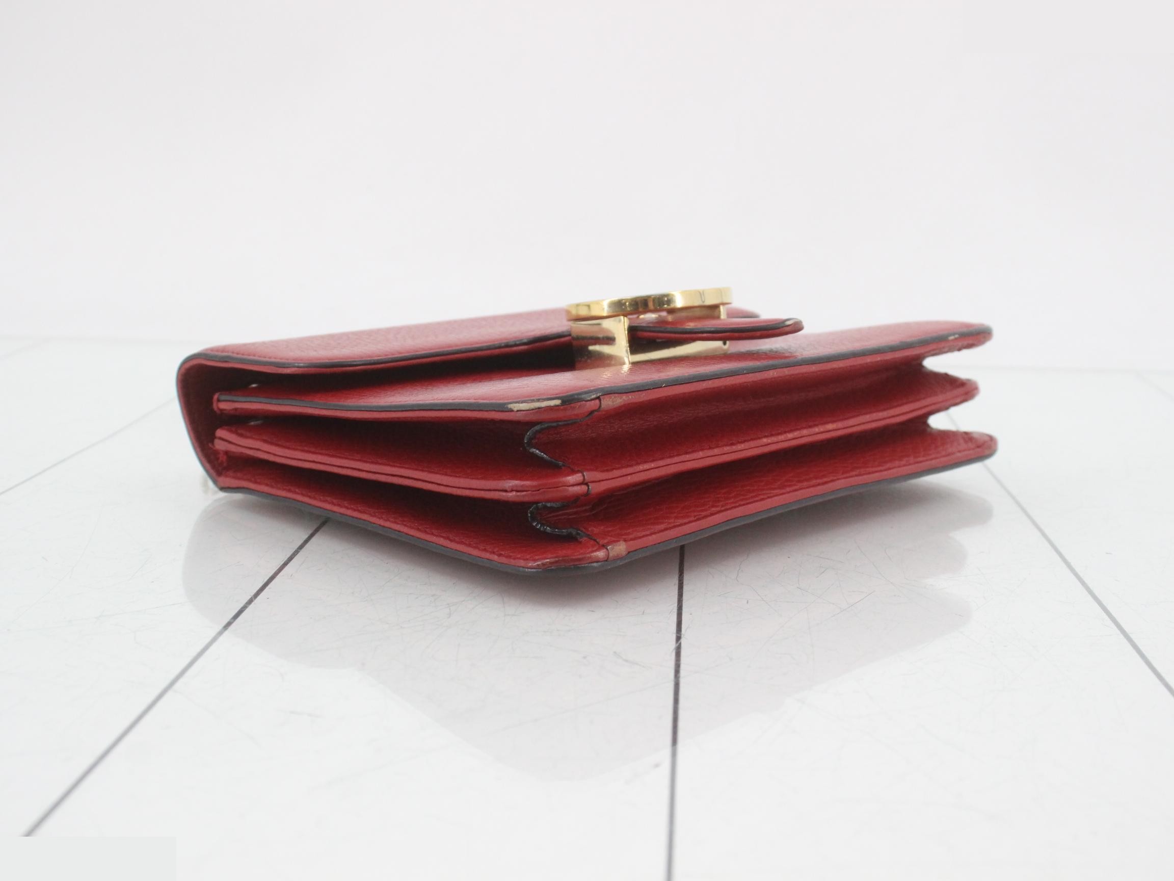 Interlocking G Leather Red — view 5