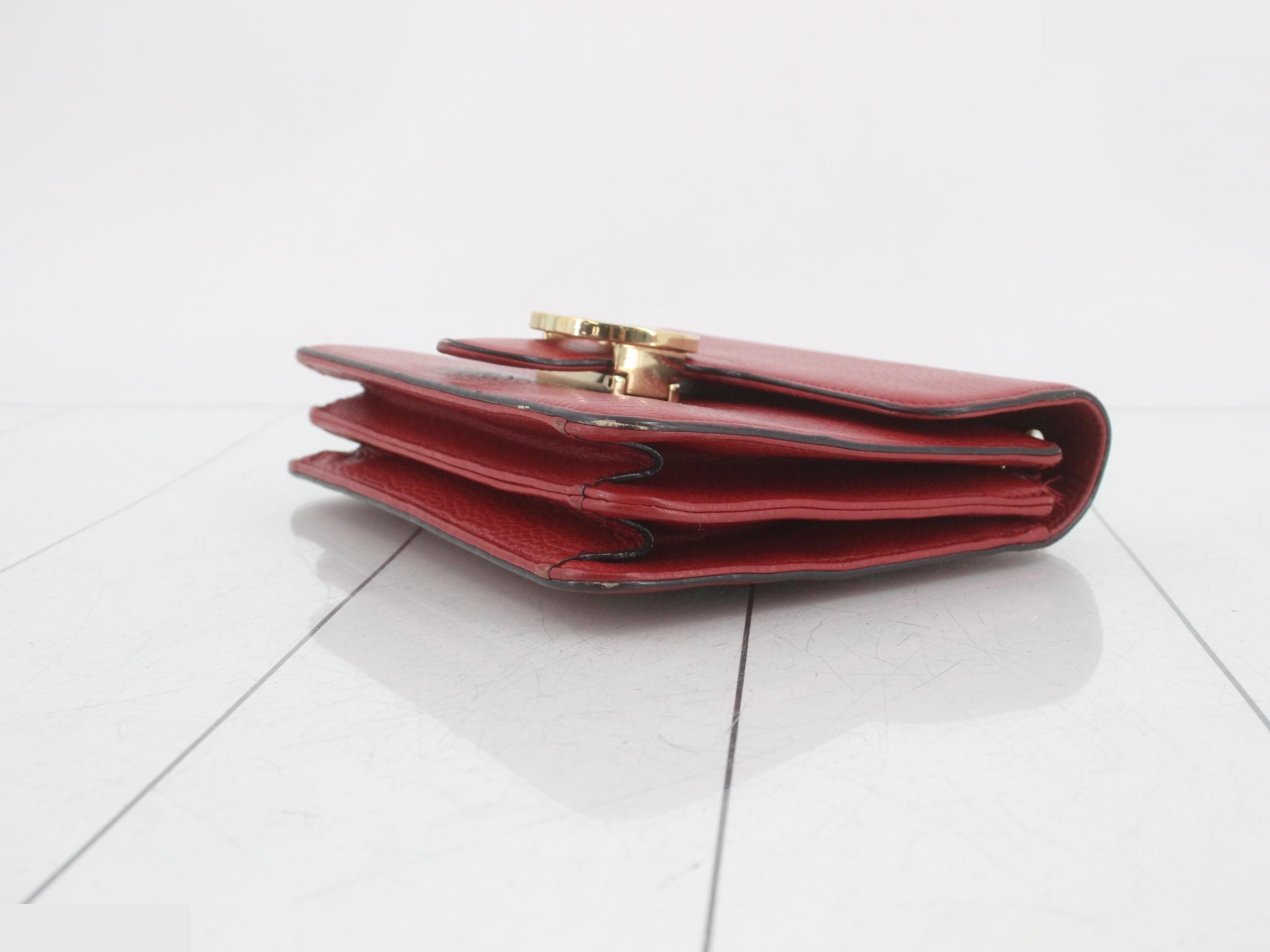 Interlocking G Leather Red — view 6