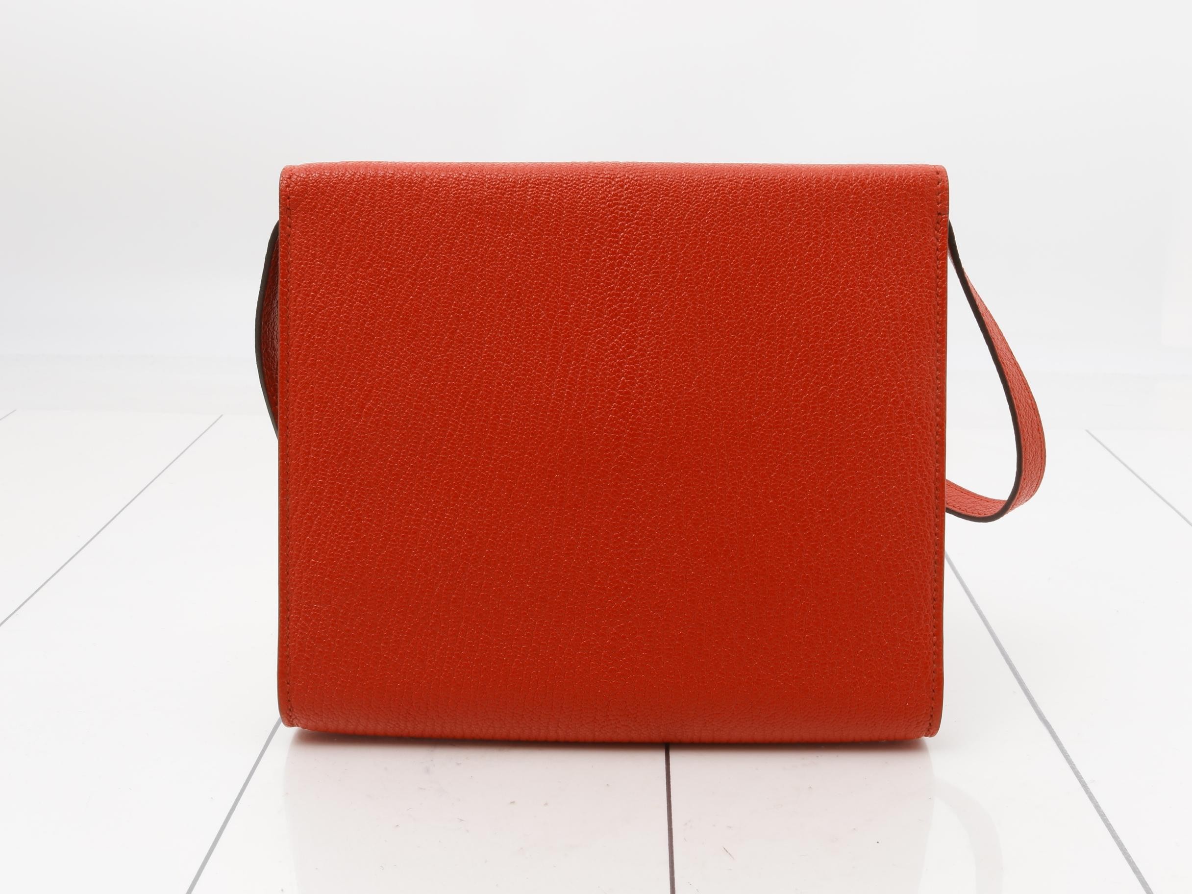 Click 16 Leather Shoulder Bag, D Stamp, Red — view 2