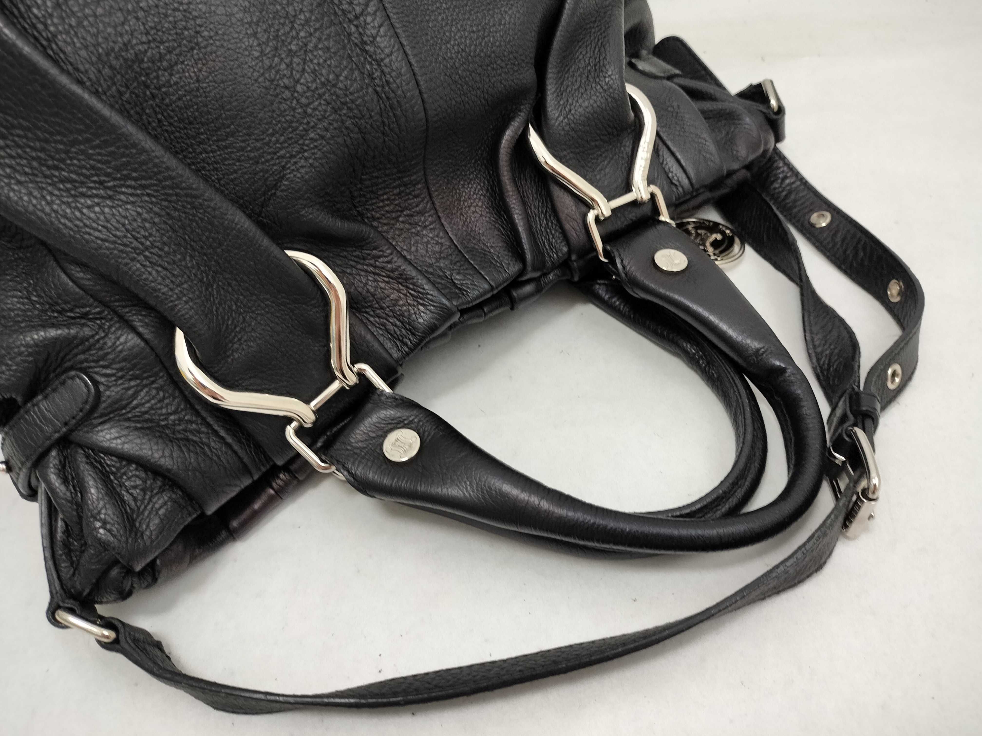 Pillow Small Brown Leather 2-Way Shoulder Bag/Handbag with Silver Hardware — view 6