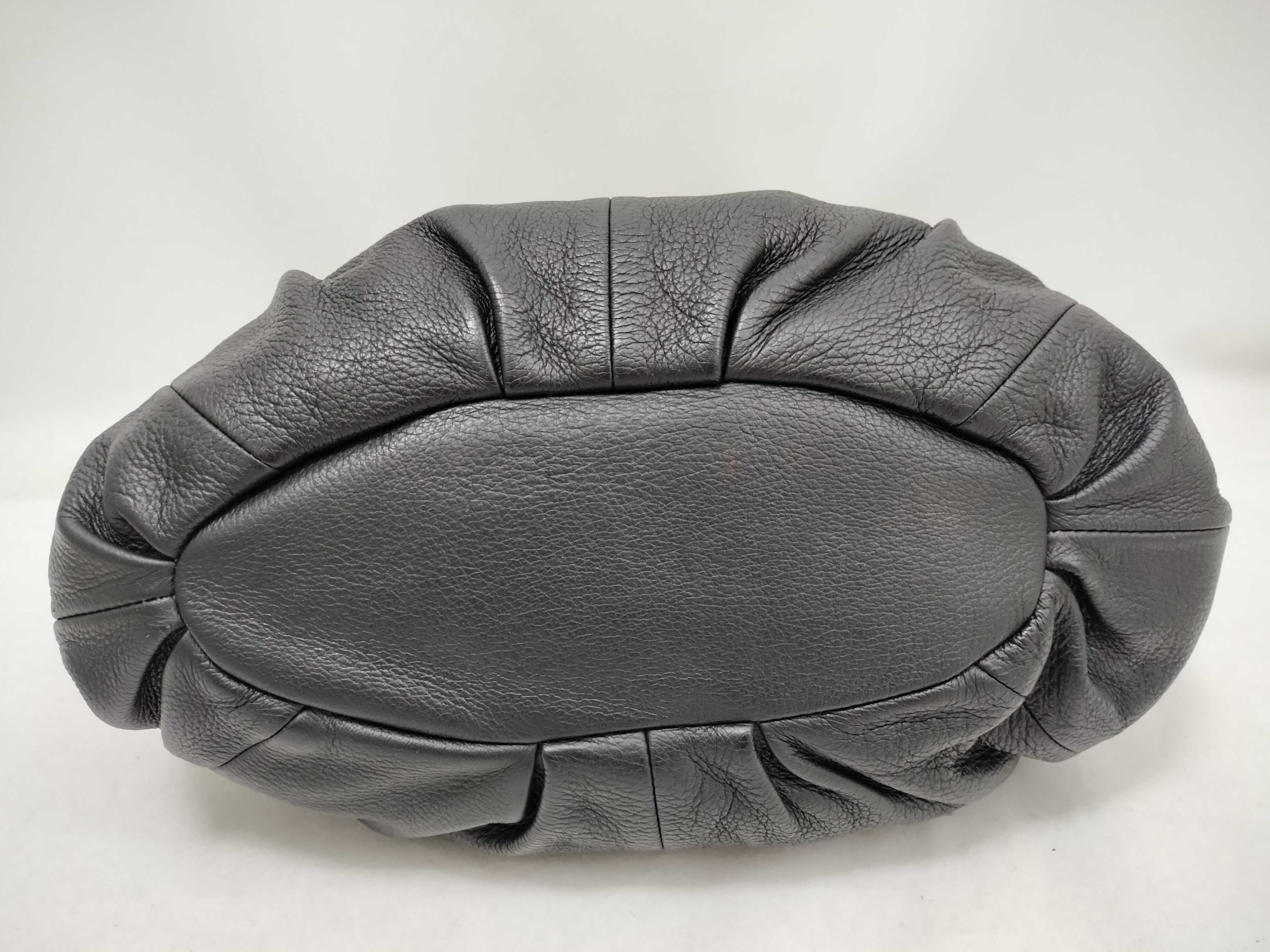 Pillow Small Brown Leather 2-Way Shoulder Bag/Handbag with Silver Hardware — view 8