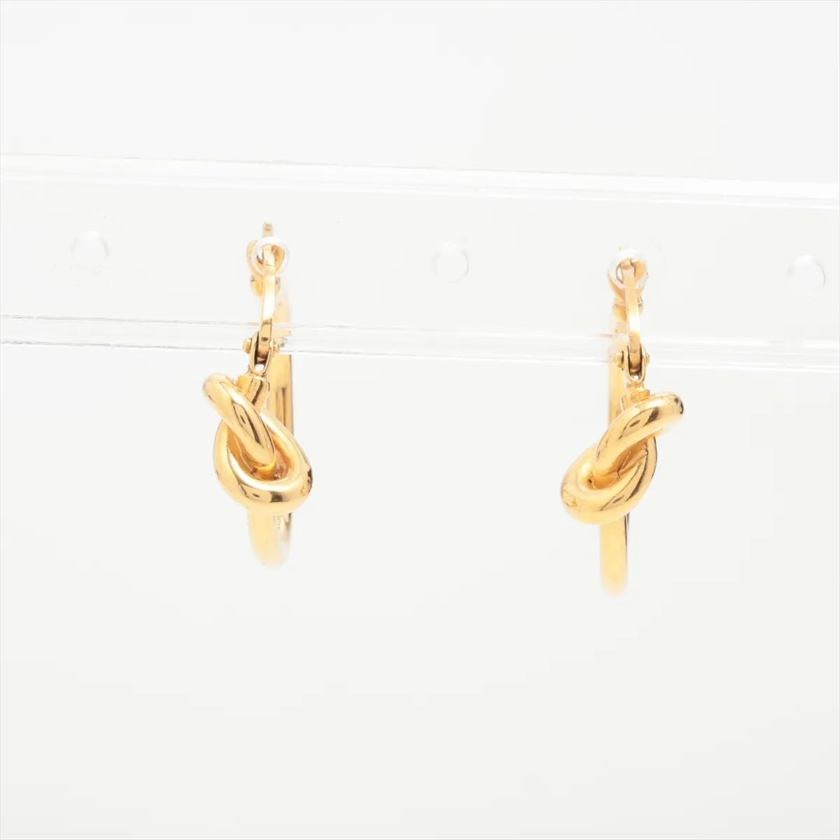 Knot SCA1233 Hoop Earrings, GP Gold. Shows — view 2