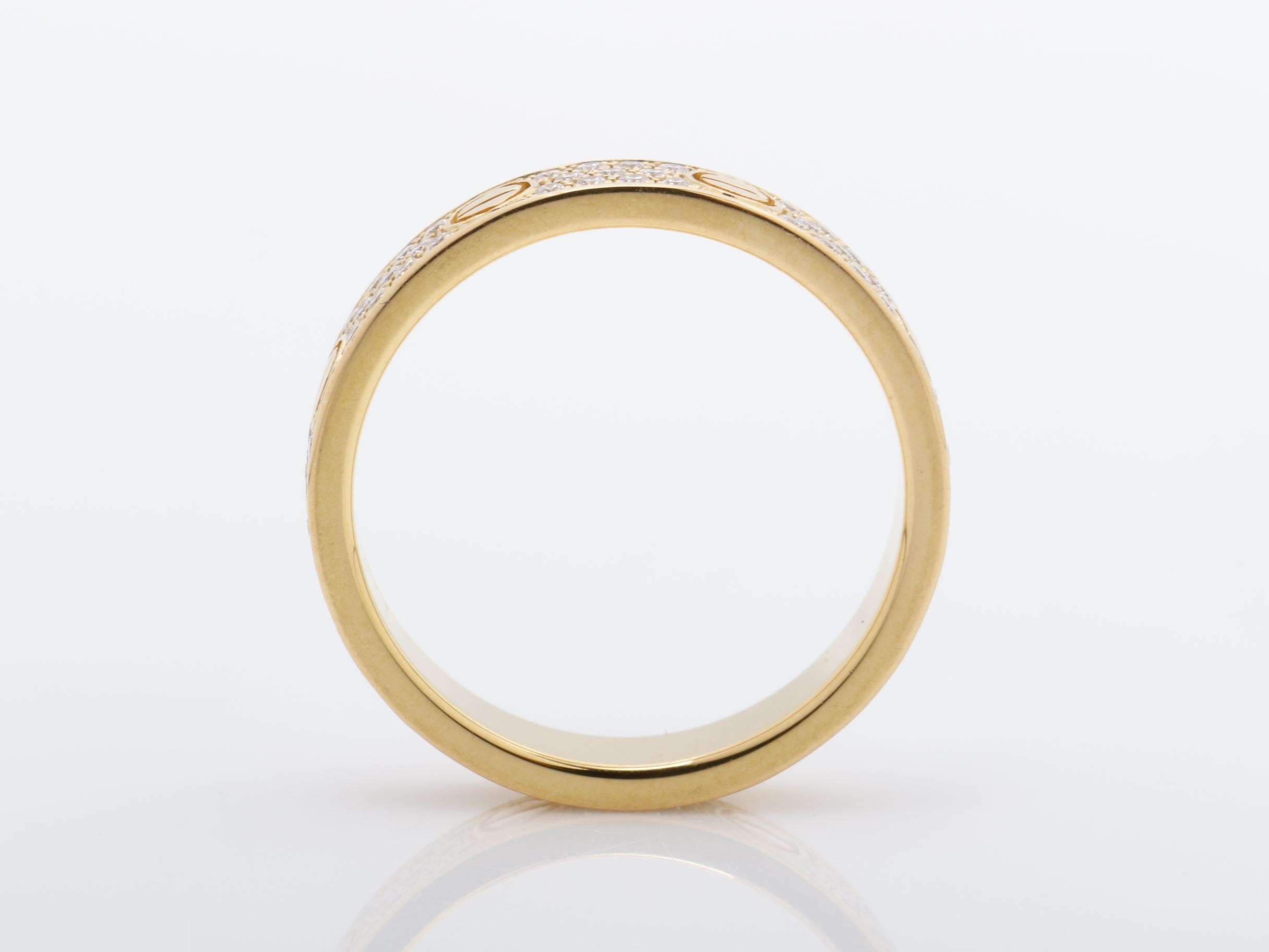 Mini Love Ring, 750 PG, Pave Diamonds, Size #48, SM, 3.5g — view 5