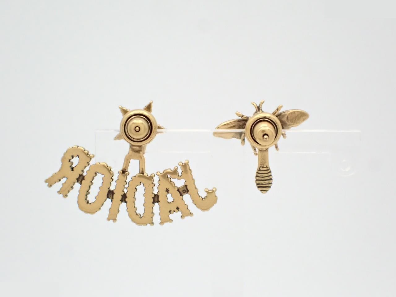 Jadiol earrings rhinestone gold — view 2