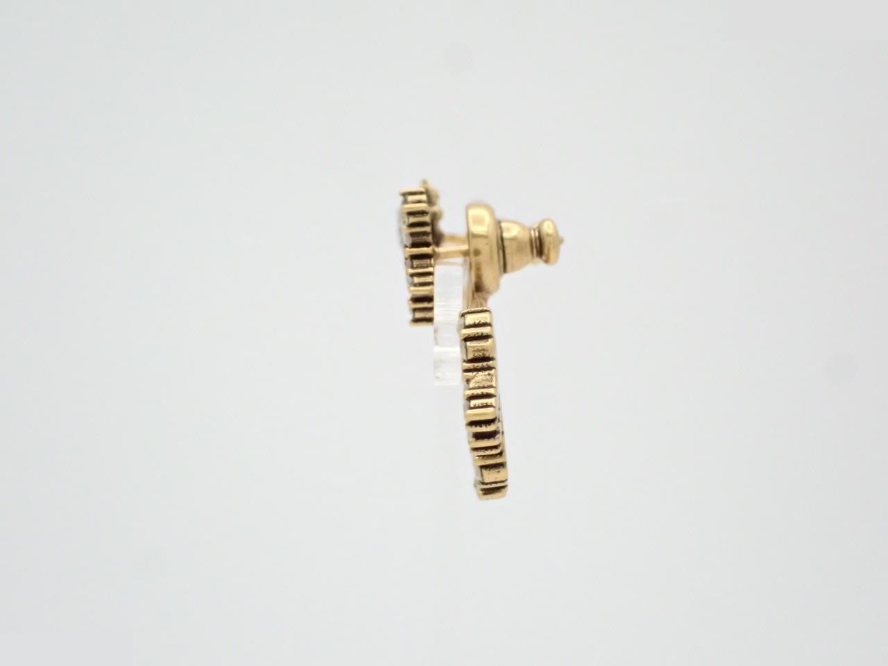 Jadiol earrings rhinestone gold — view 3