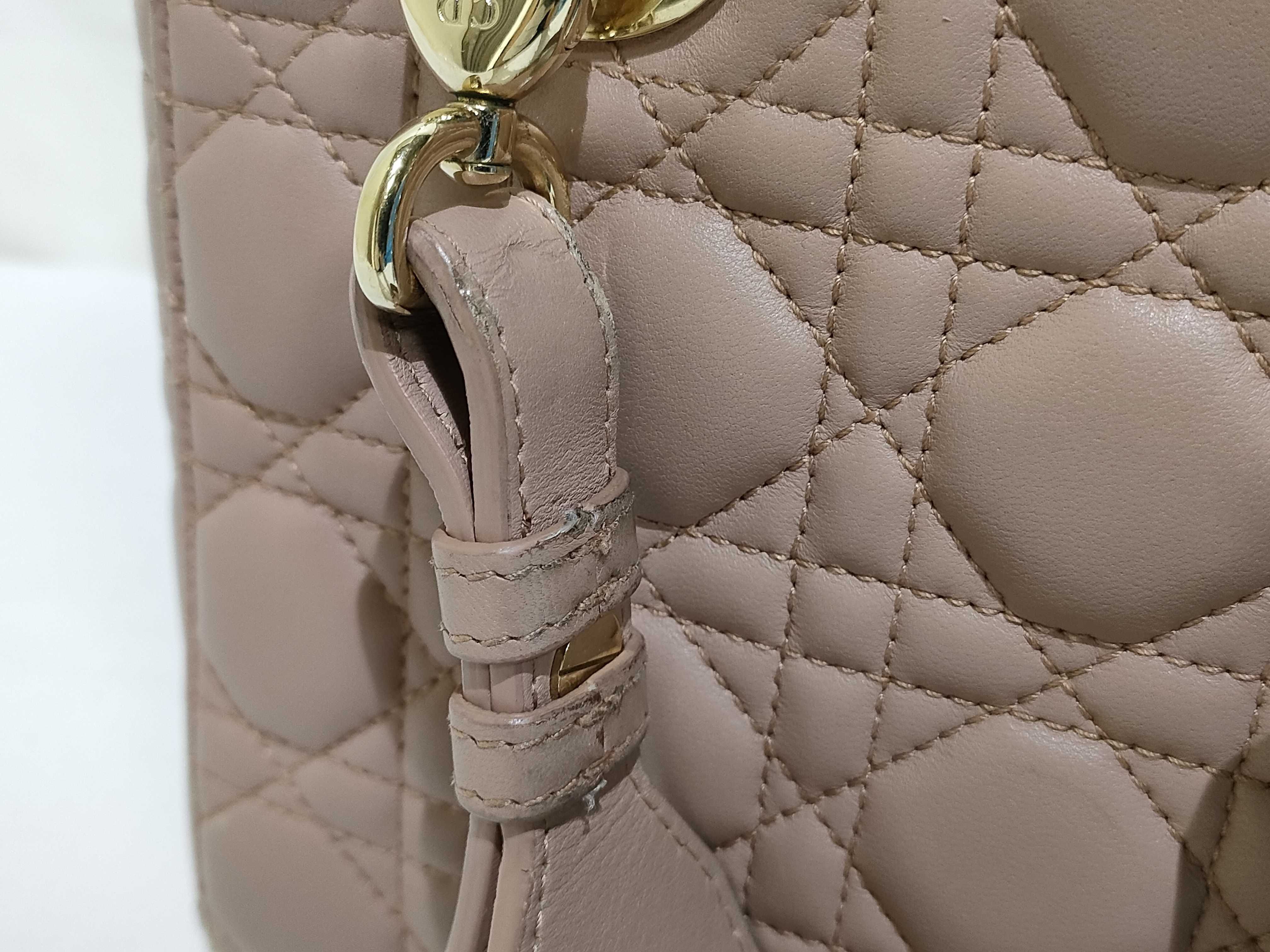 Lady Dior Cannage Leather 2-Way Handbag Pink Handbag — view 15