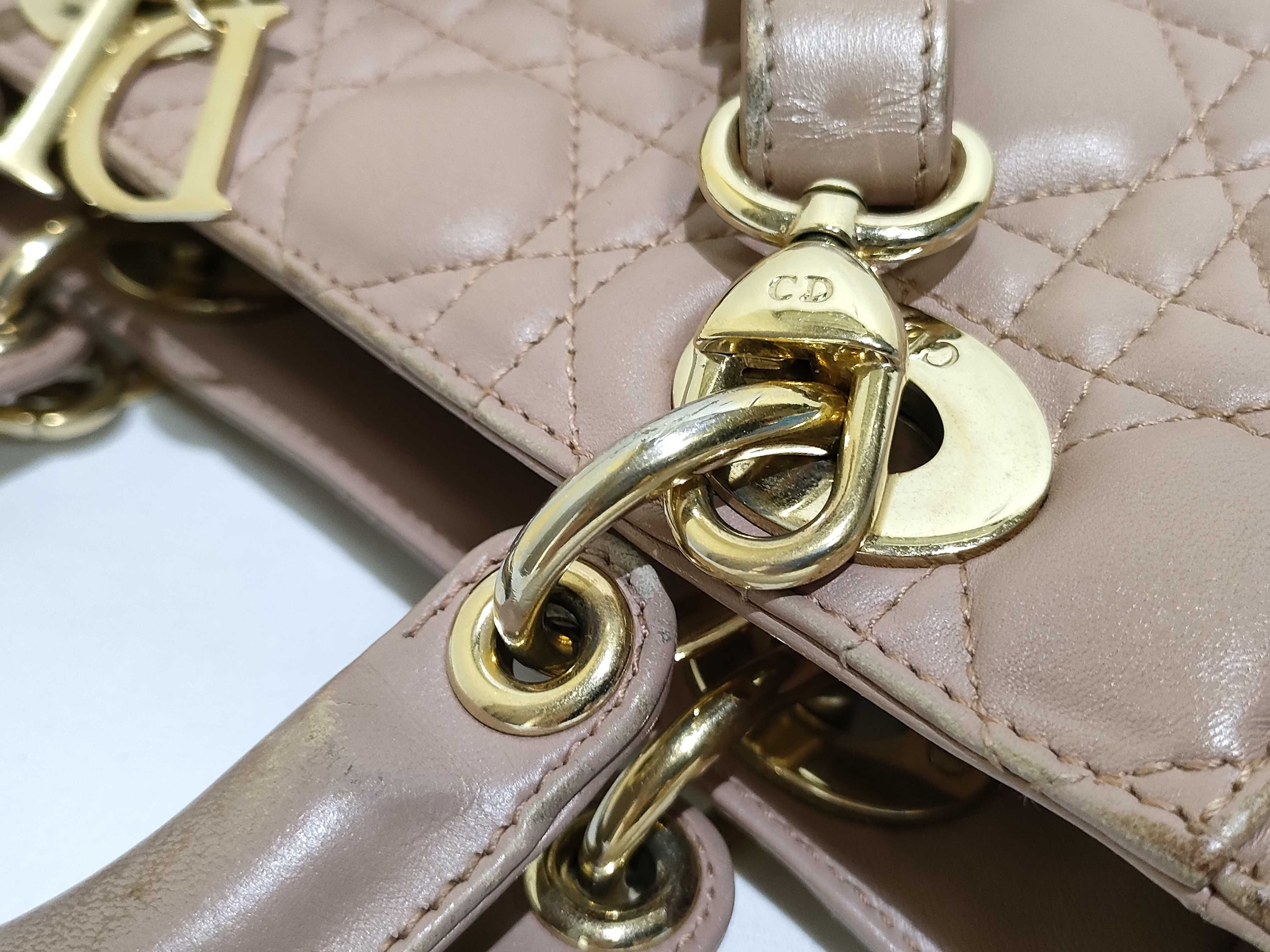 Lady Dior Cannage Leather 2-Way Handbag Pink Handbag — view 5