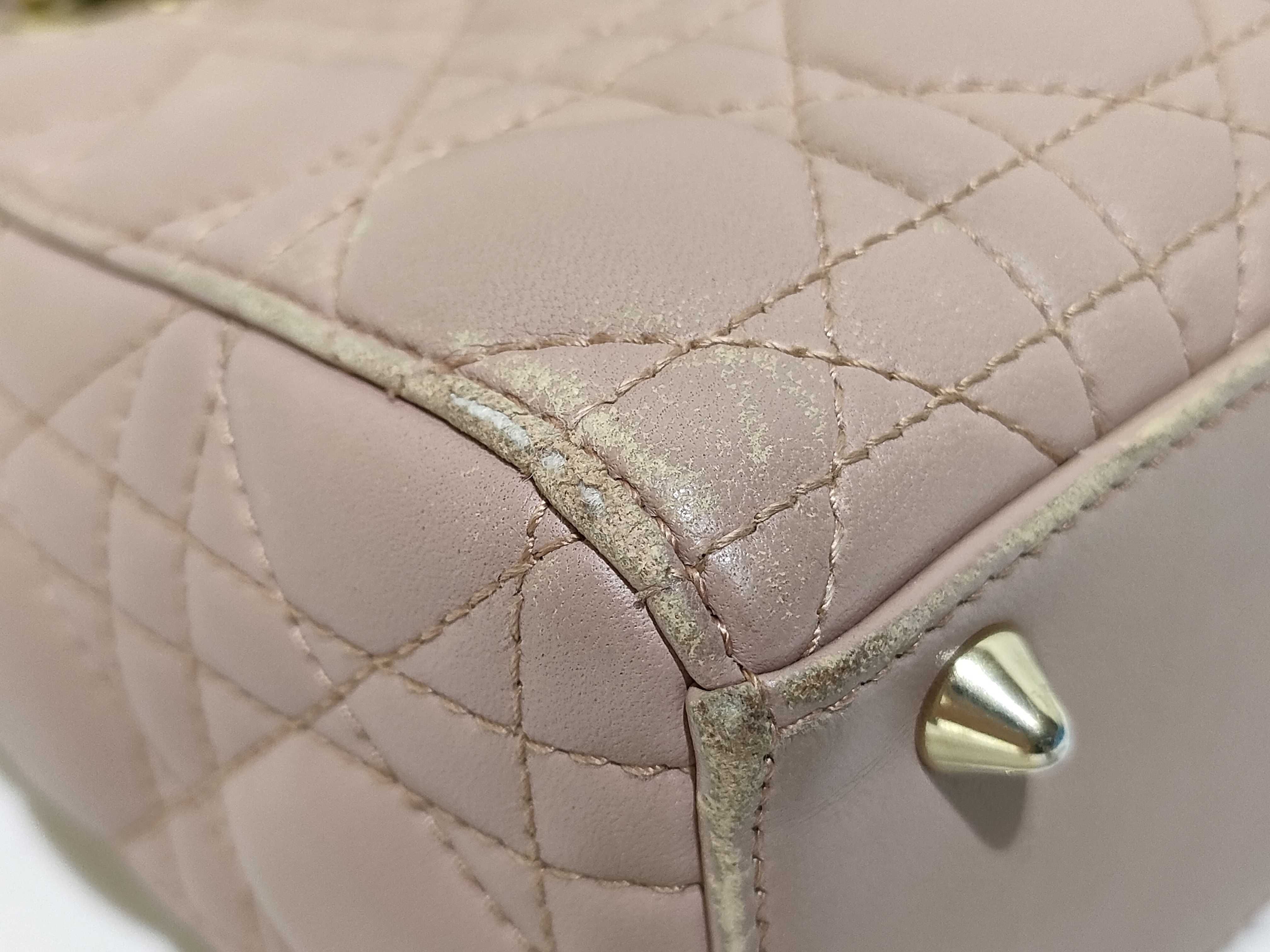 Lady Dior Cannage Leather 2-Way Handbag Pink Handbag — view 6