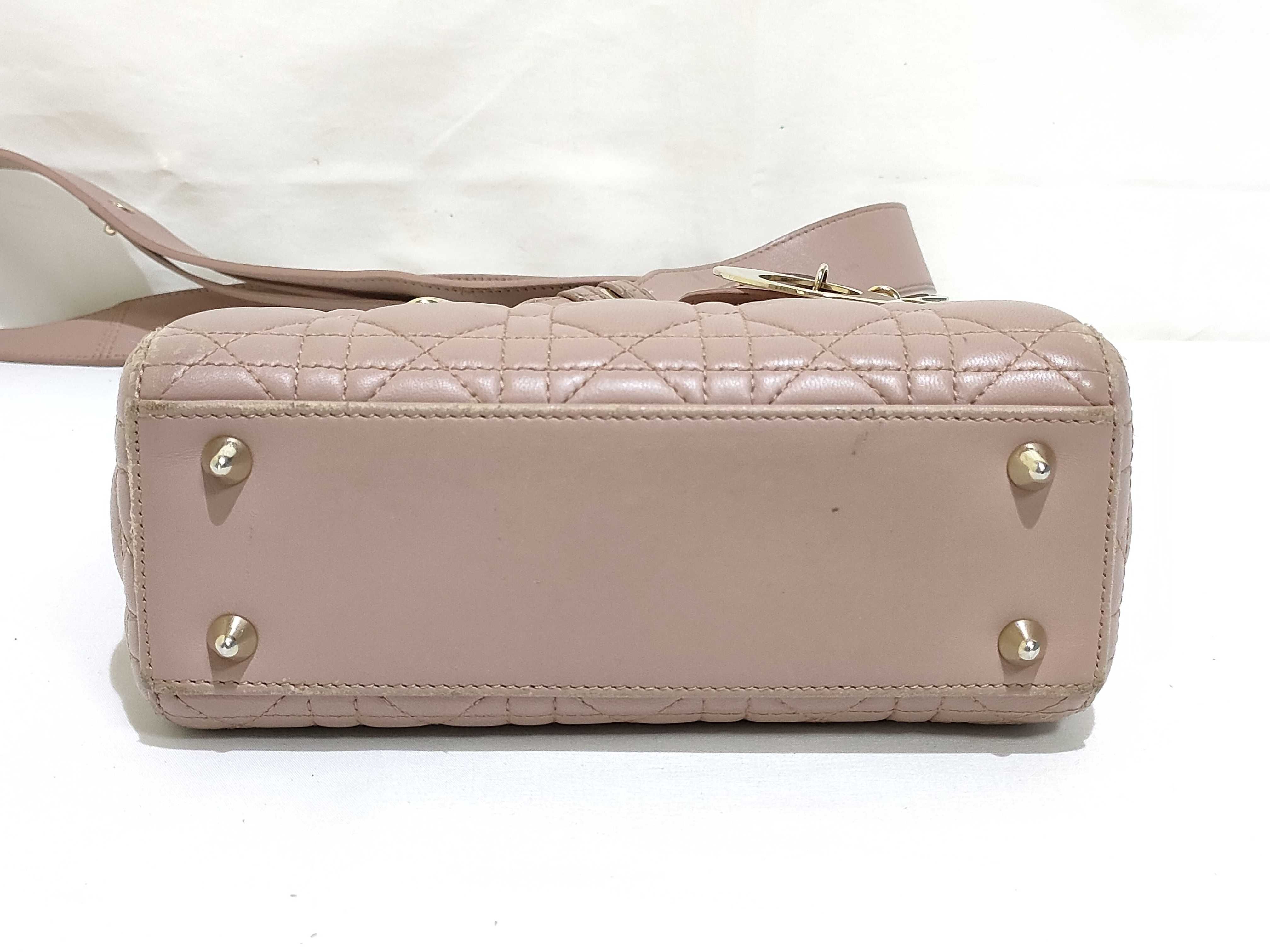 Lady Dior Cannage Leather 2-Way Handbag Pink Handbag — view 7