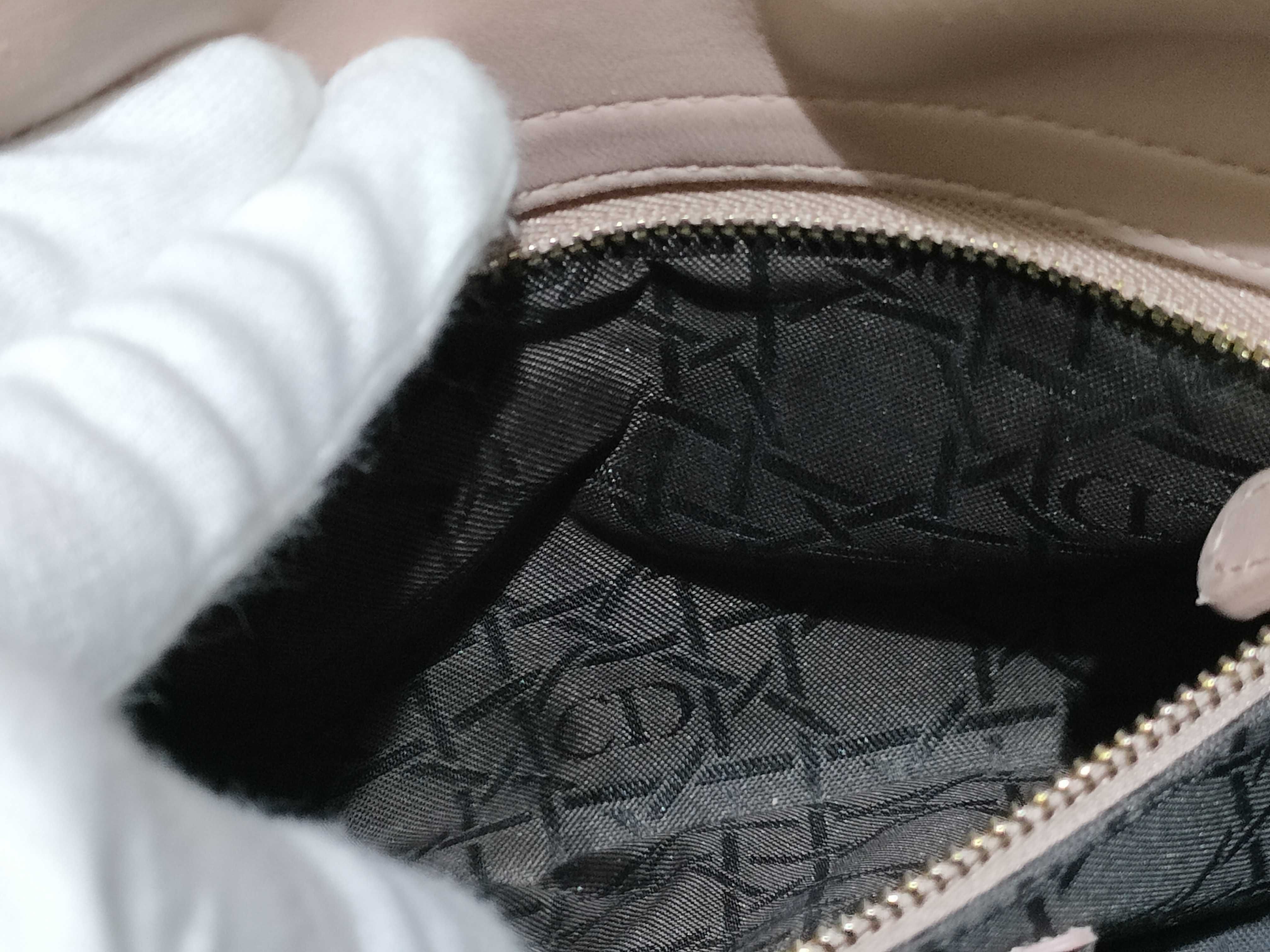 Lady Dior Cannage Leather 2-Way Handbag Pink Handbag — view 10