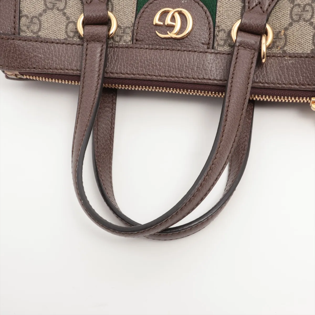 GG Supreme Ophidia PVC x Leather 2-Way Handbag, Beige x Brown, 547551 — view 5