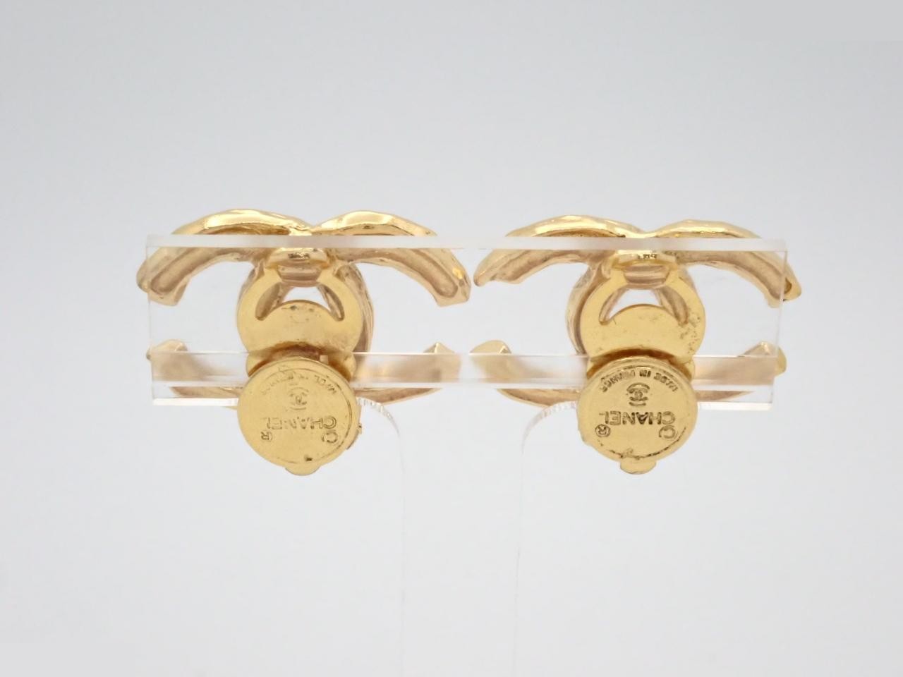 Coco Mark Gold Earrings — view 2