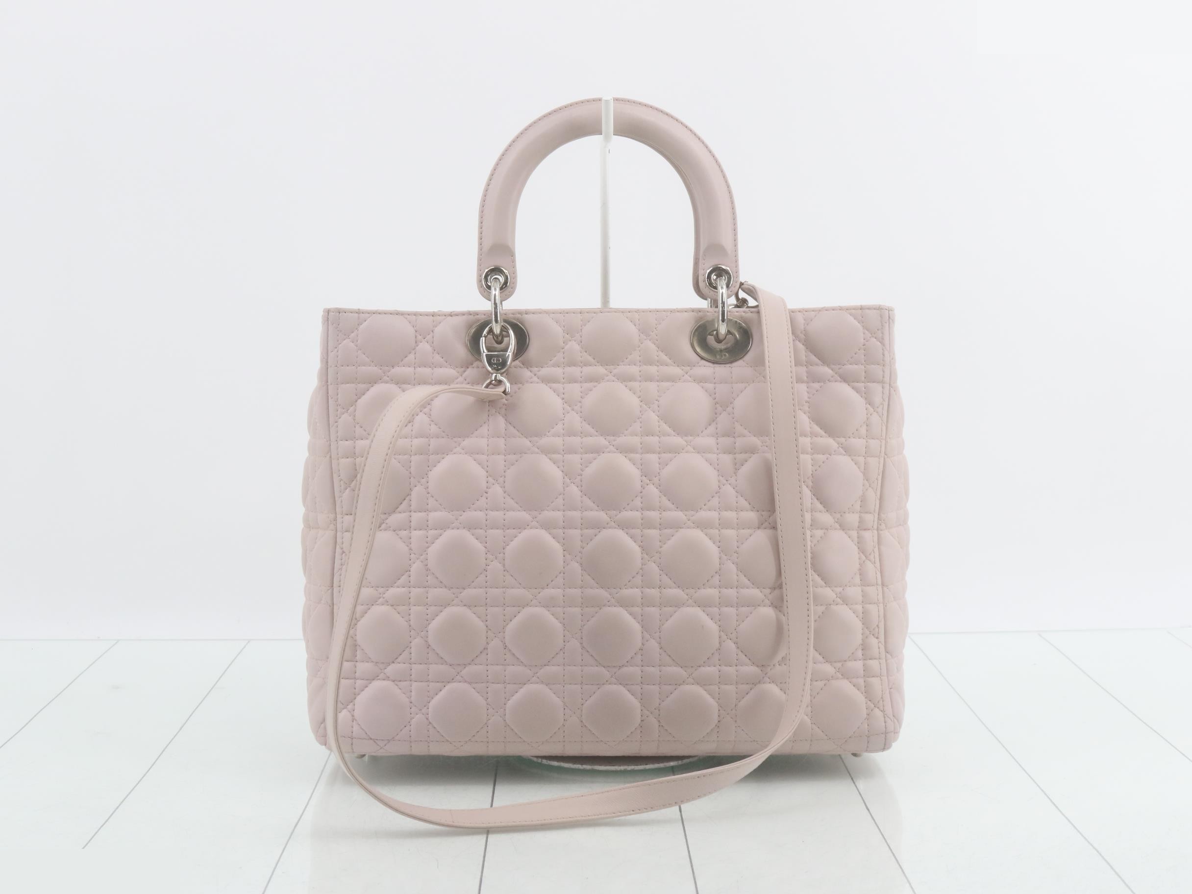 Lady Dior Cannage Lamb 2-Way Shoulder/Handbag — view 3