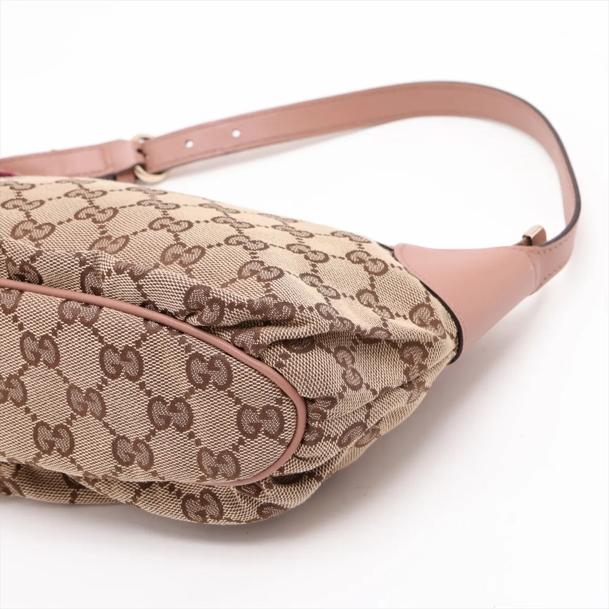 GG Canvas Shoulder Bag, Beige x Pink, 224093 — view 3