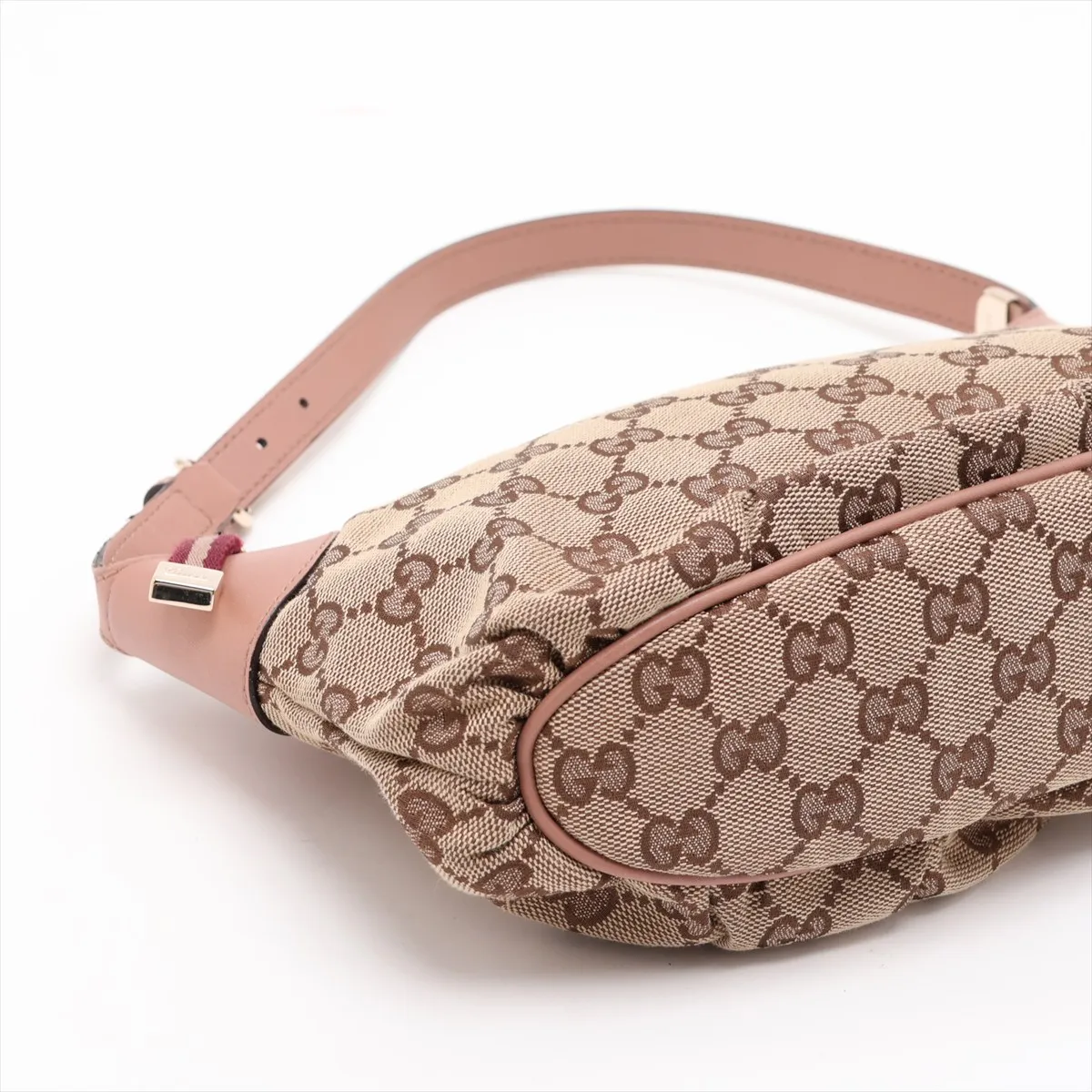GG Canvas Shoulder Bag, Beige x Pink, 224093 — view 4