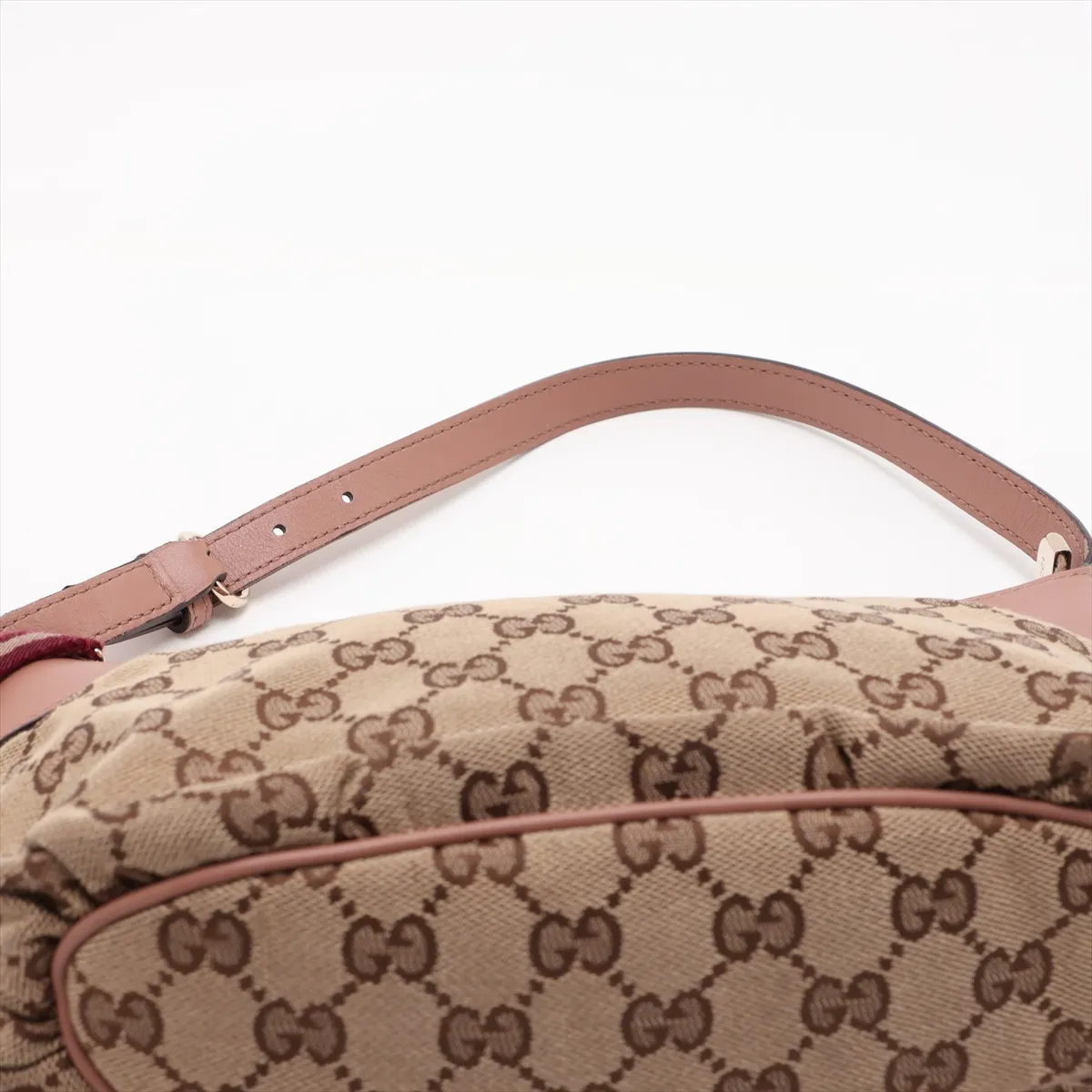 GG Canvas Shoulder Bag, Beige x Pink, 224093 — view 6