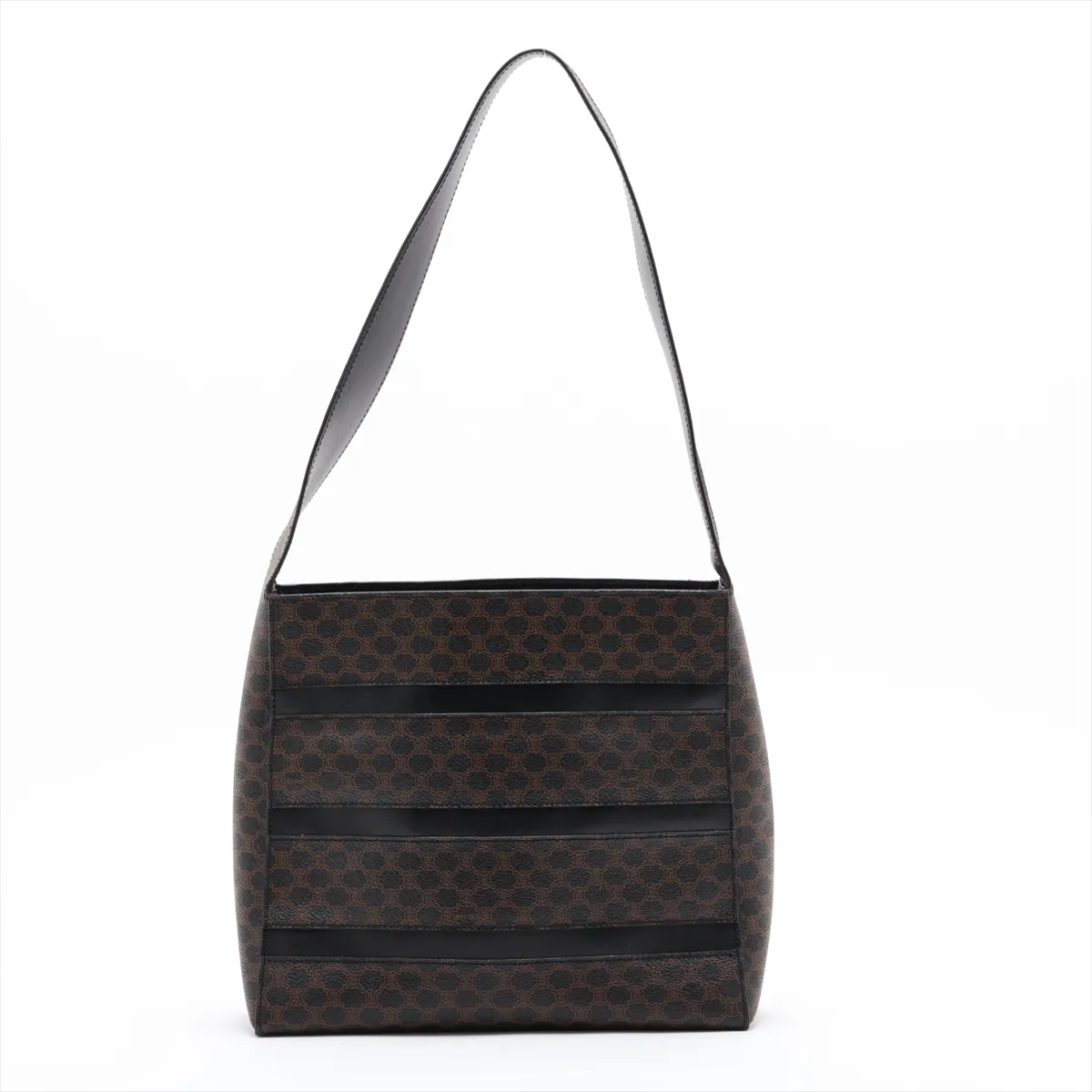 Macadam PVC x Leather Shoulder Bag, Black — view 2
