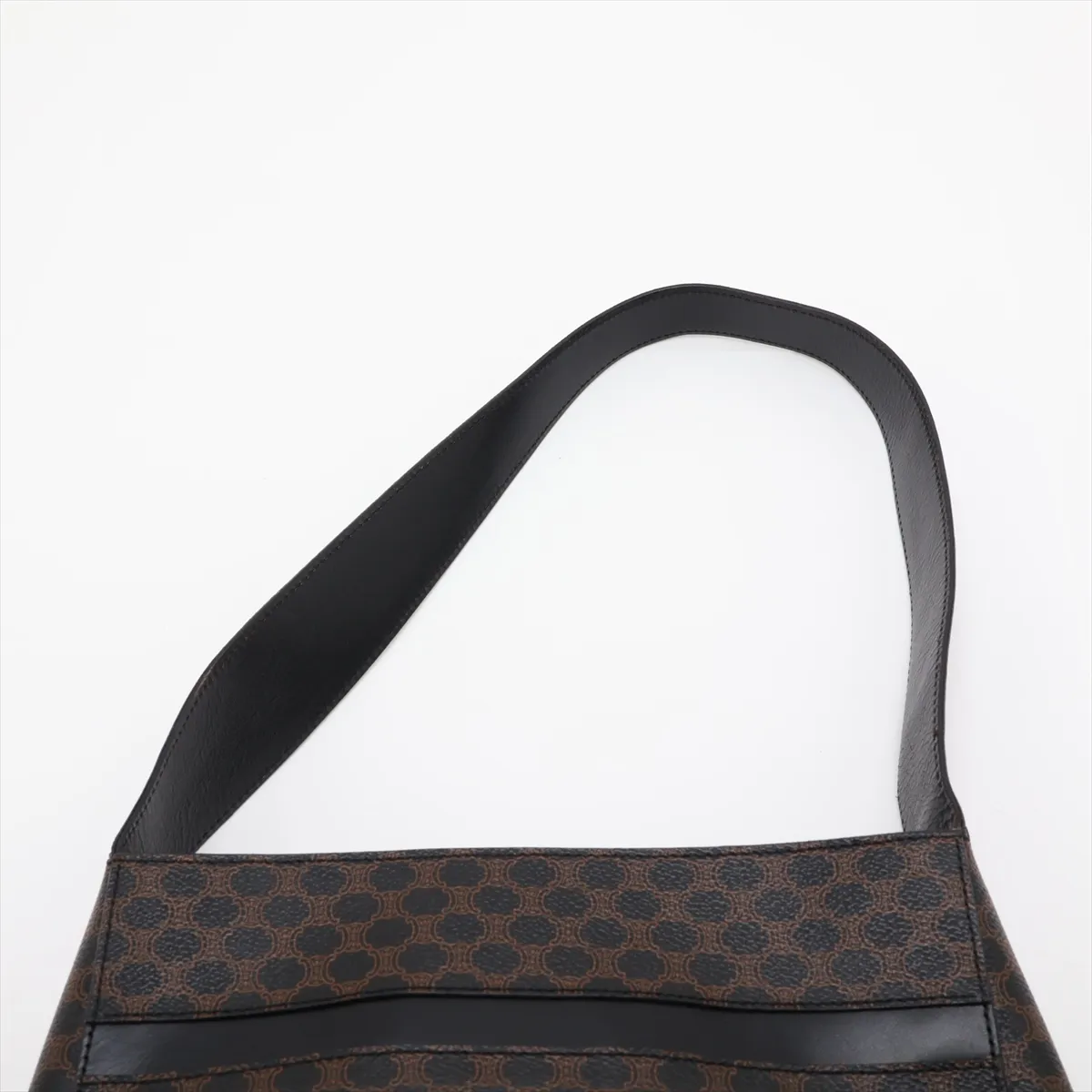 Macadam PVC x Leather Shoulder Bag, Black — view 6