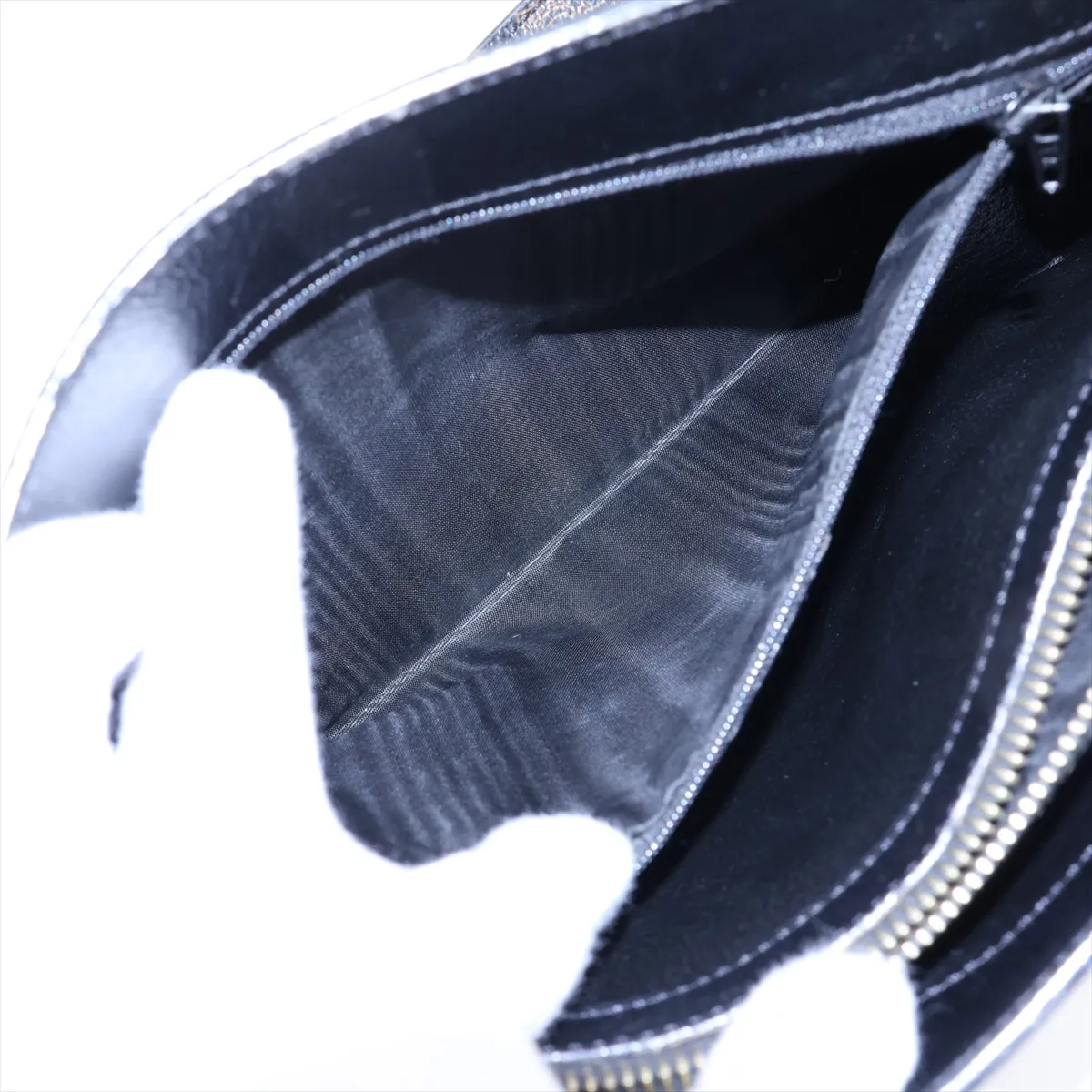 Macadam PVC x Leather Shoulder Bag, Black — view 10