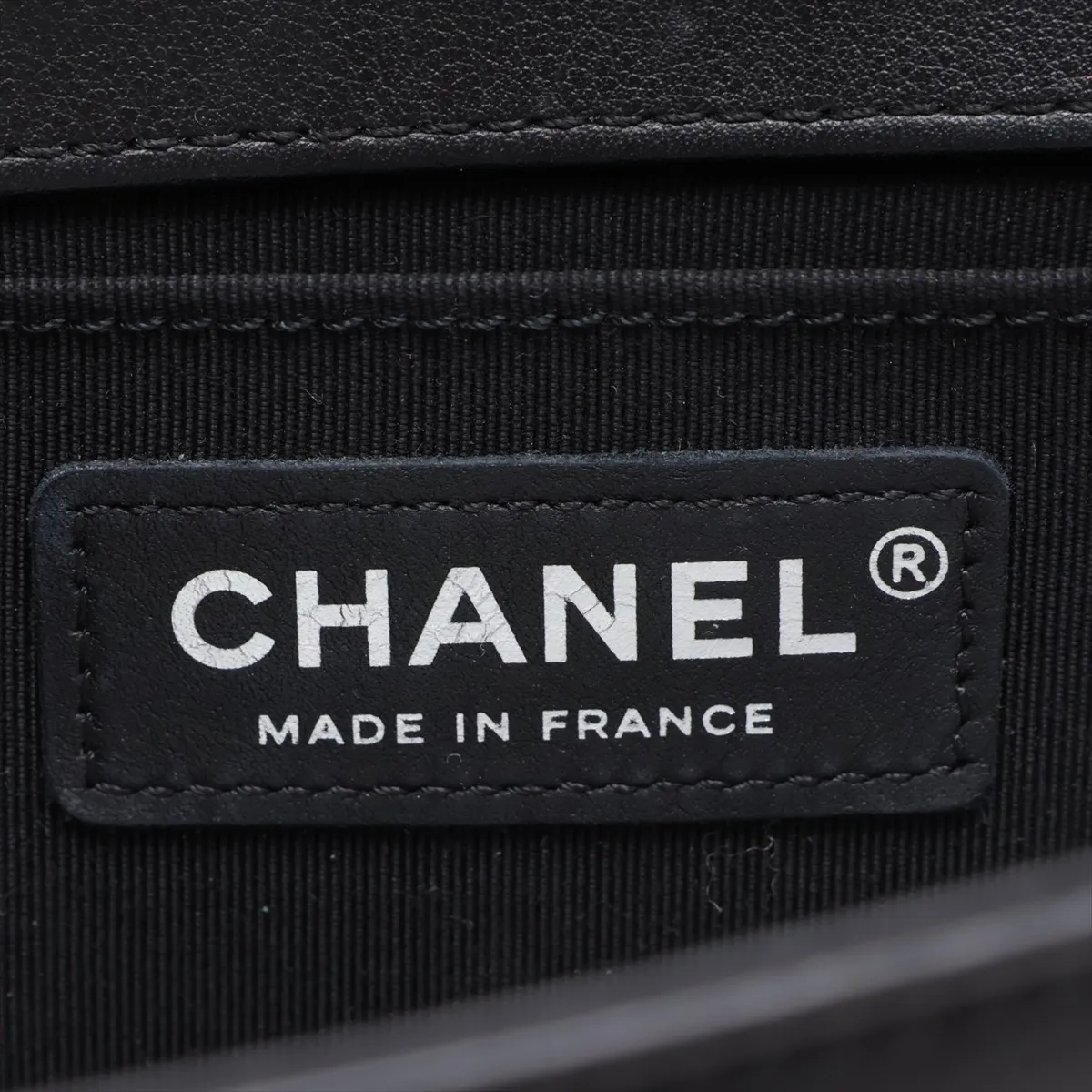Boy Chanel 20 Small Lambskin Chain Shoulder Bag, Black with Black Hardware, 25230390, Serial Number 25-series, A67085 — view 9