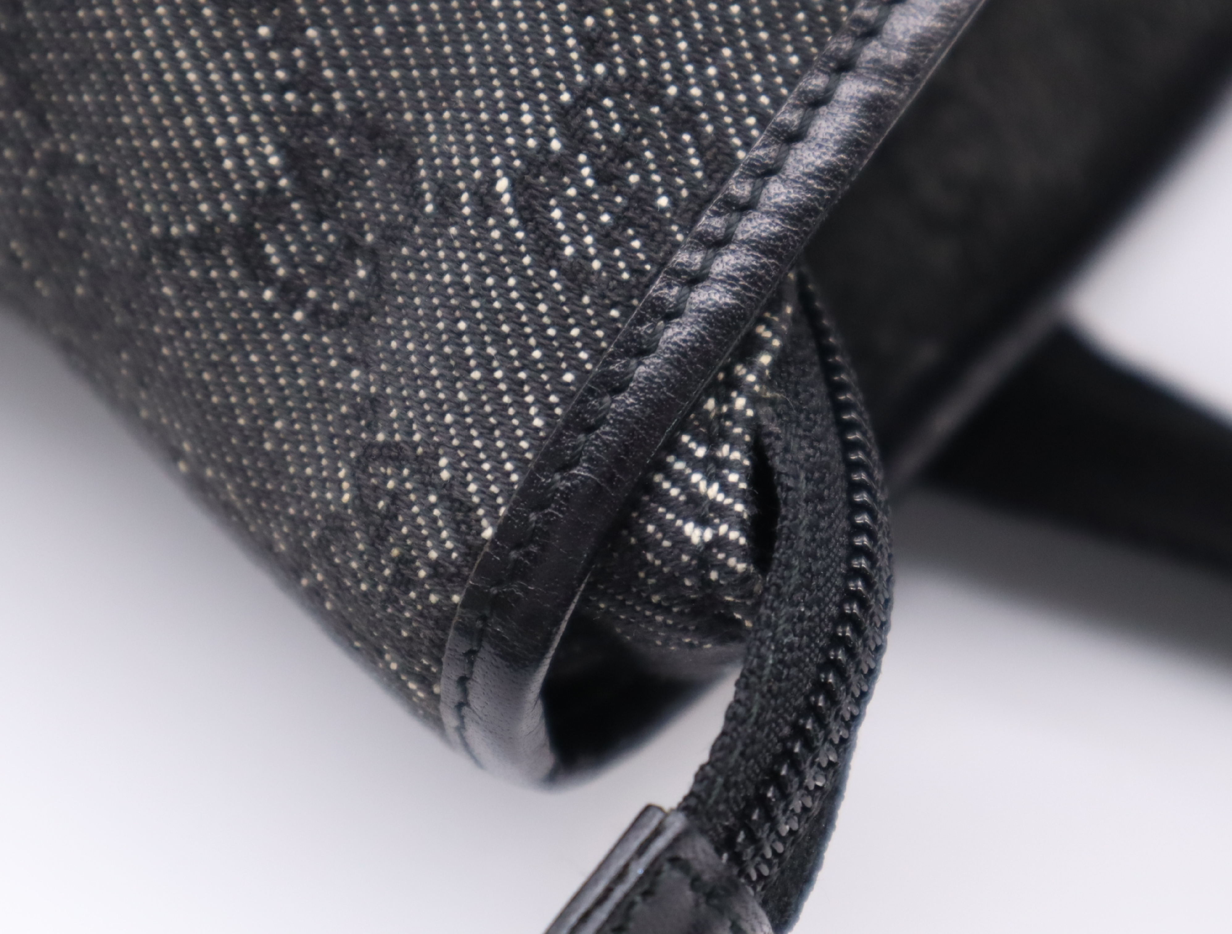 28892 Canvas Tote Bag, Black, Silver Hardware — view 8