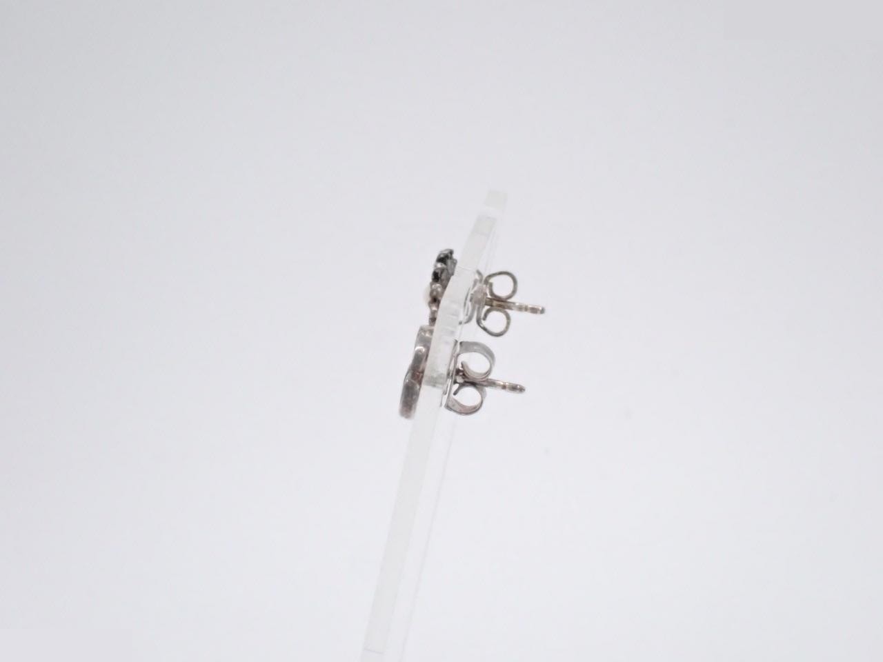 Earrings, GG Marmont, Flower design, AG925, 1.8g — view 3