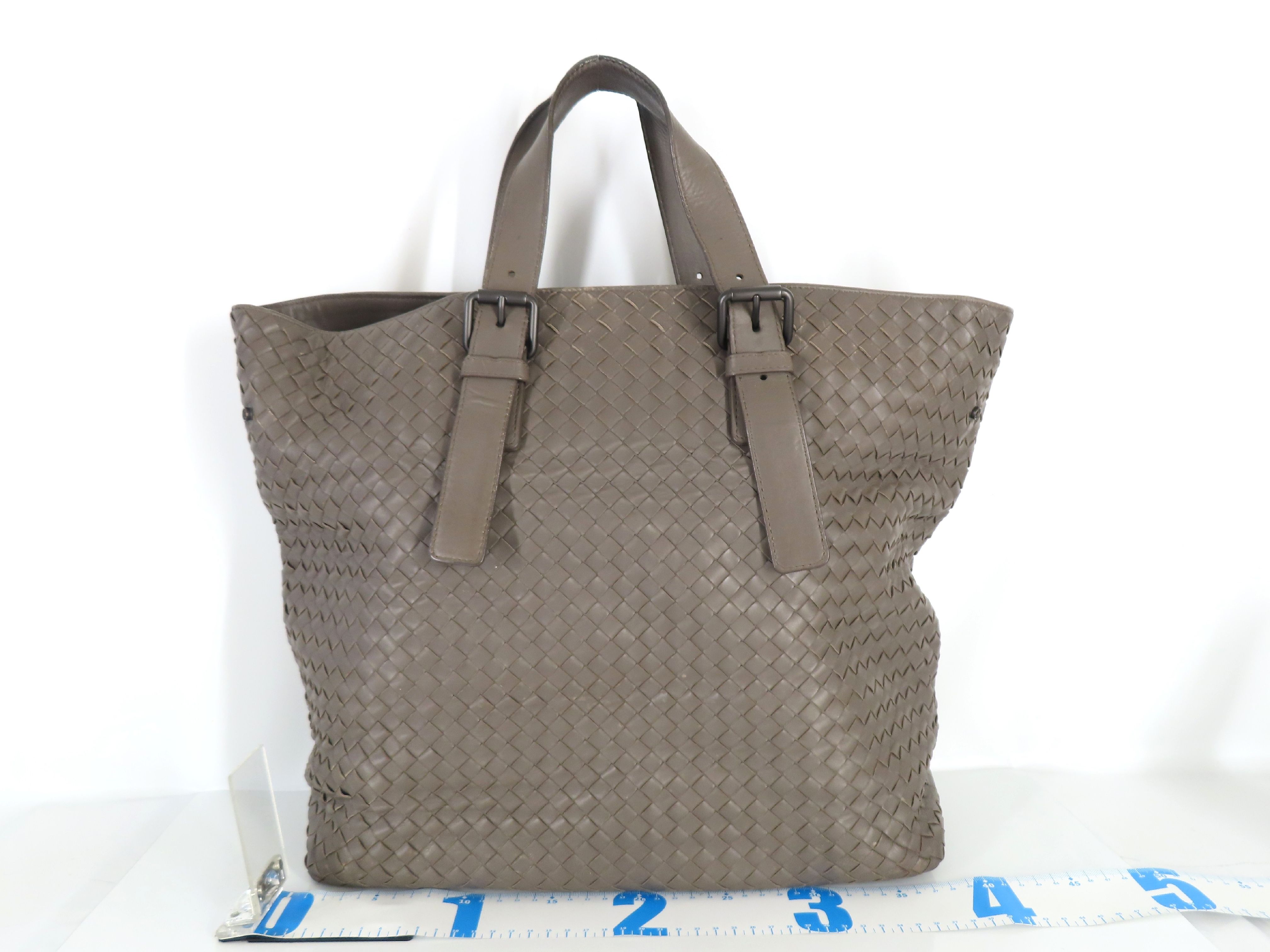Intrecciato Tote Bag, Dark Brown Handbag — view 2