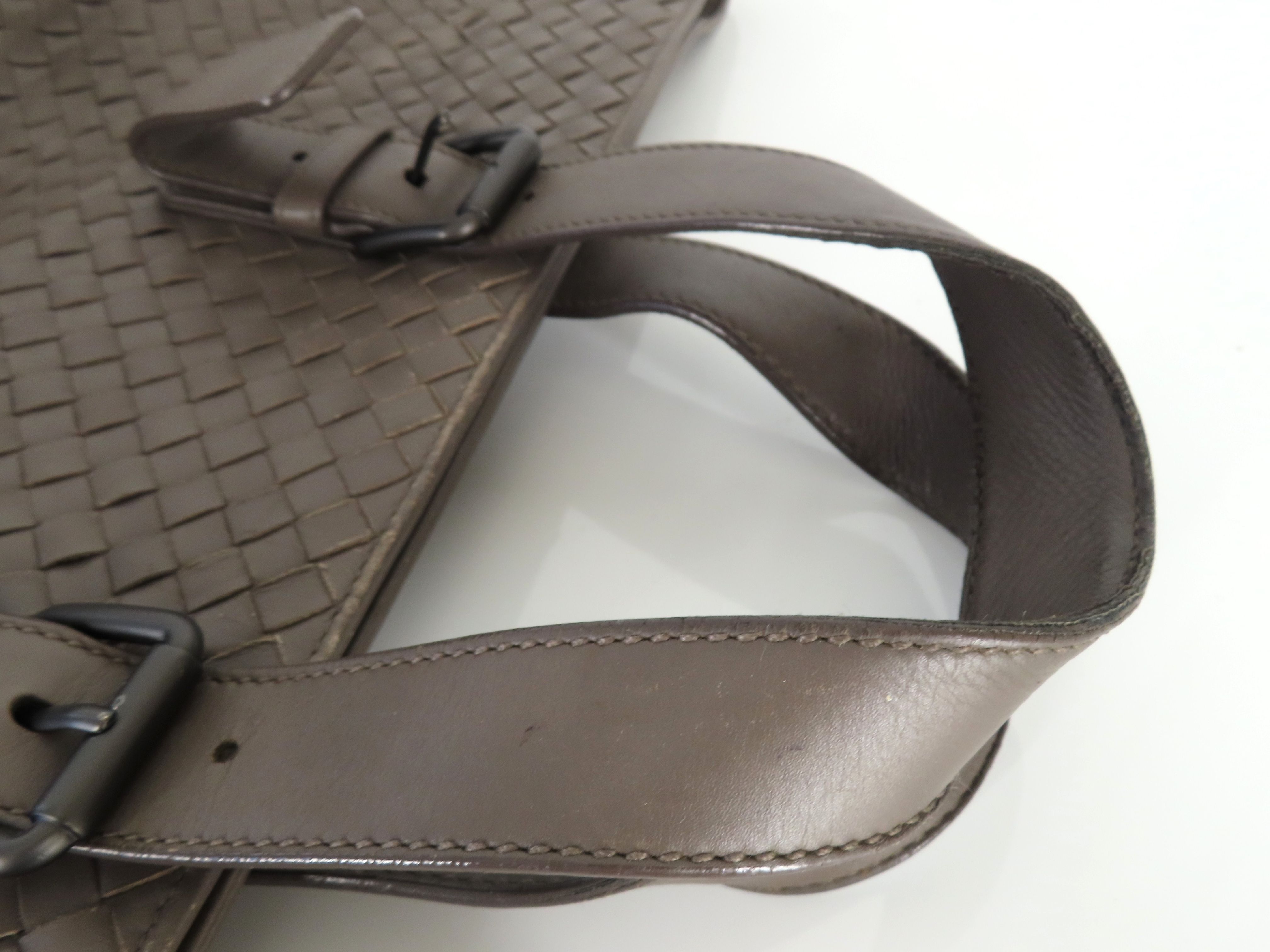 Intrecciato Tote Bag, Dark Brown Handbag — view 3